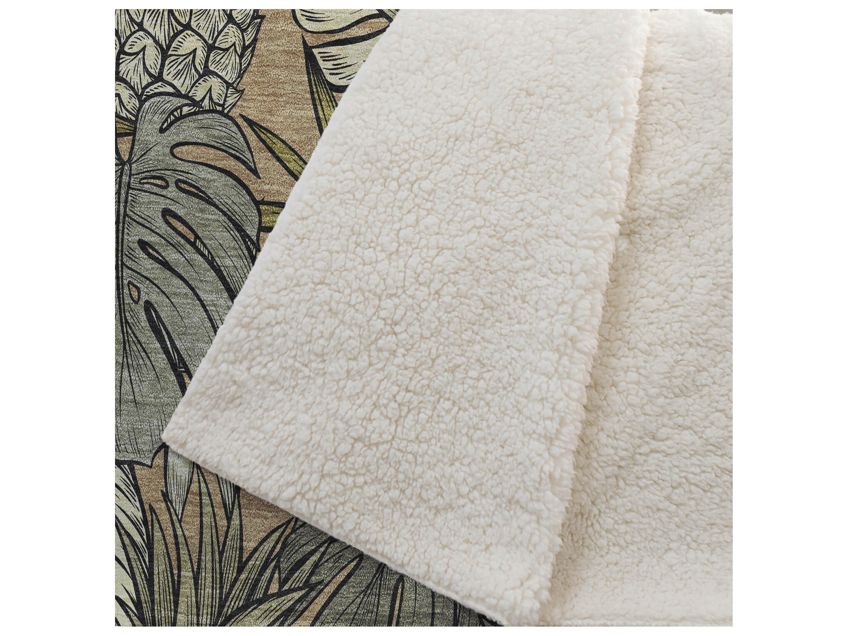 Dalyn Sherpa Brown Polyester Throw
