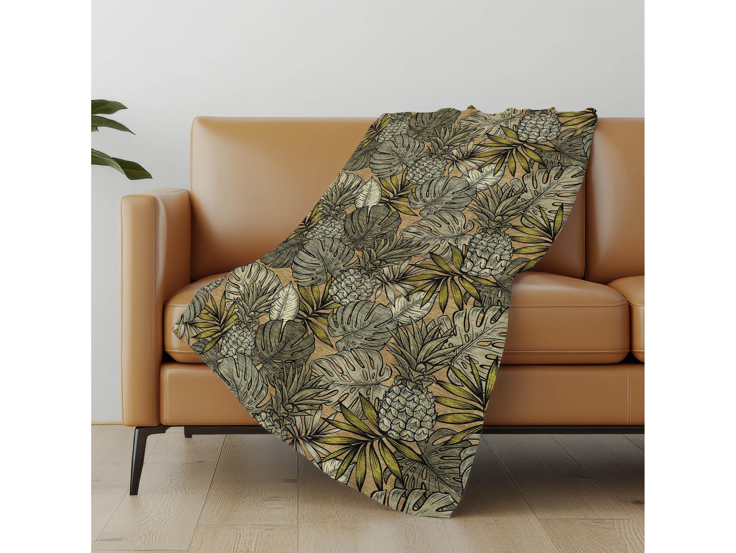 Dalyn Sherpa Brown Polyester Throw