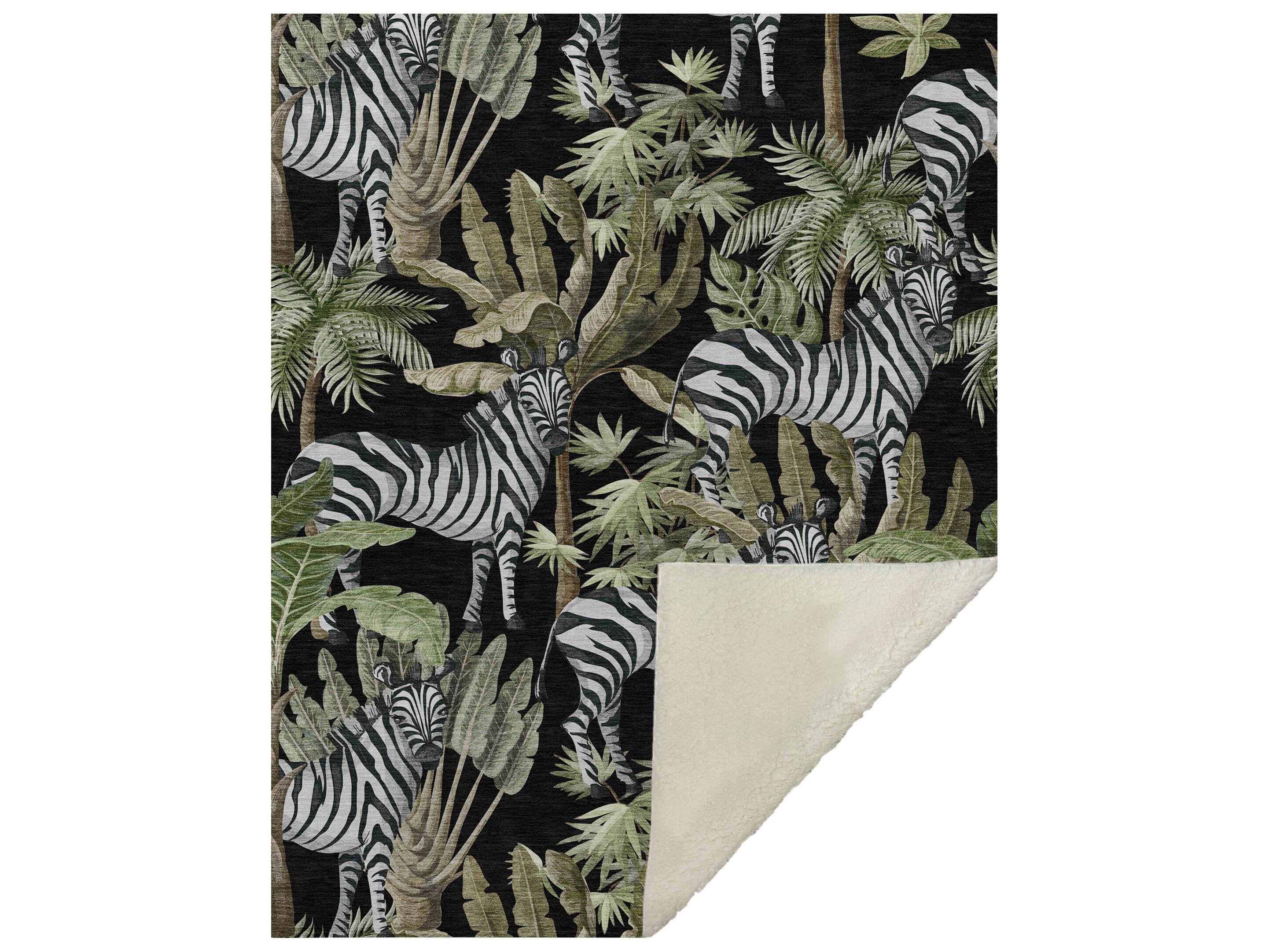 Dalyn Sherpa Black Polyester Throw