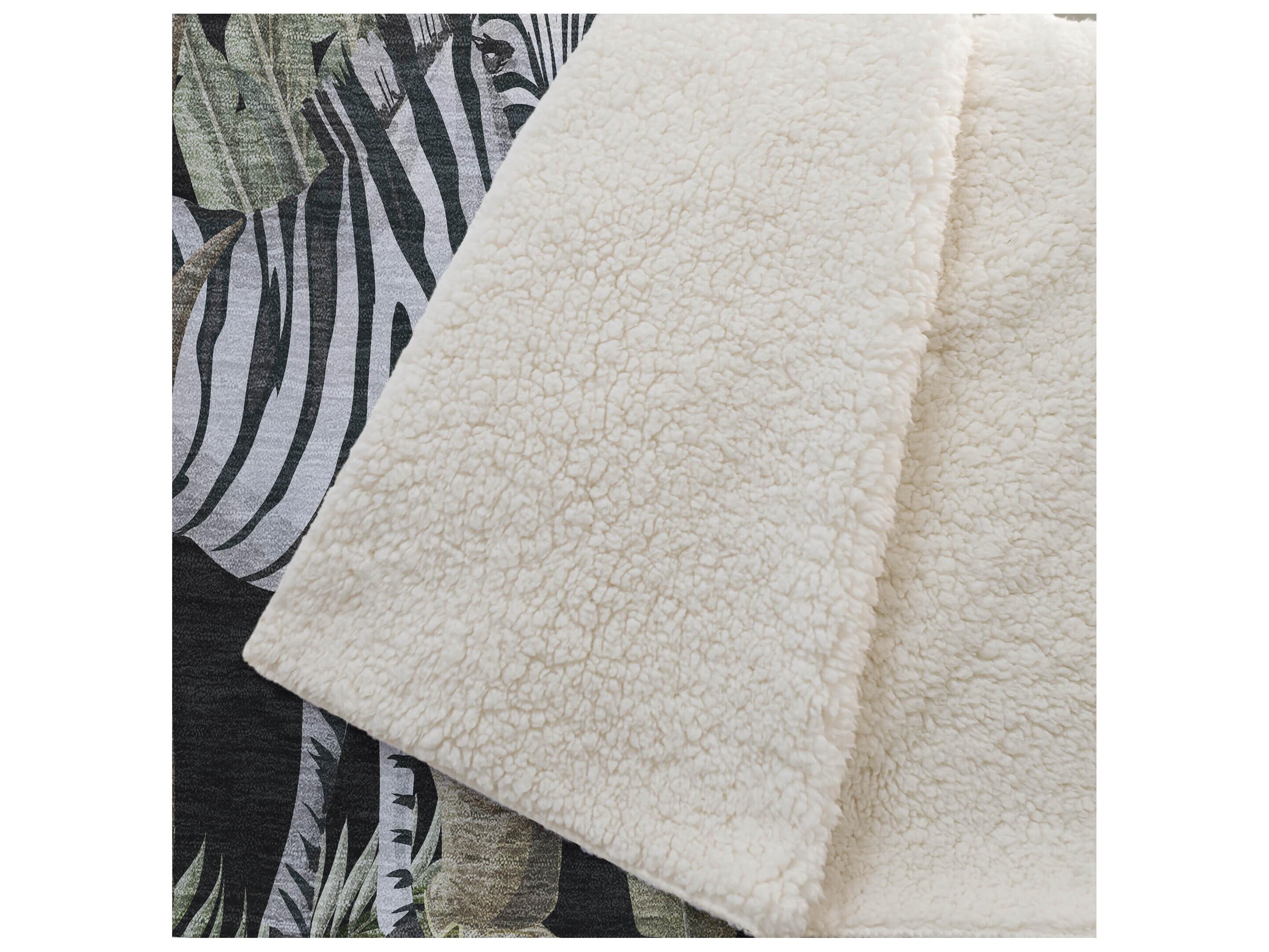 Dalyn Sherpa Black Polyester Throw