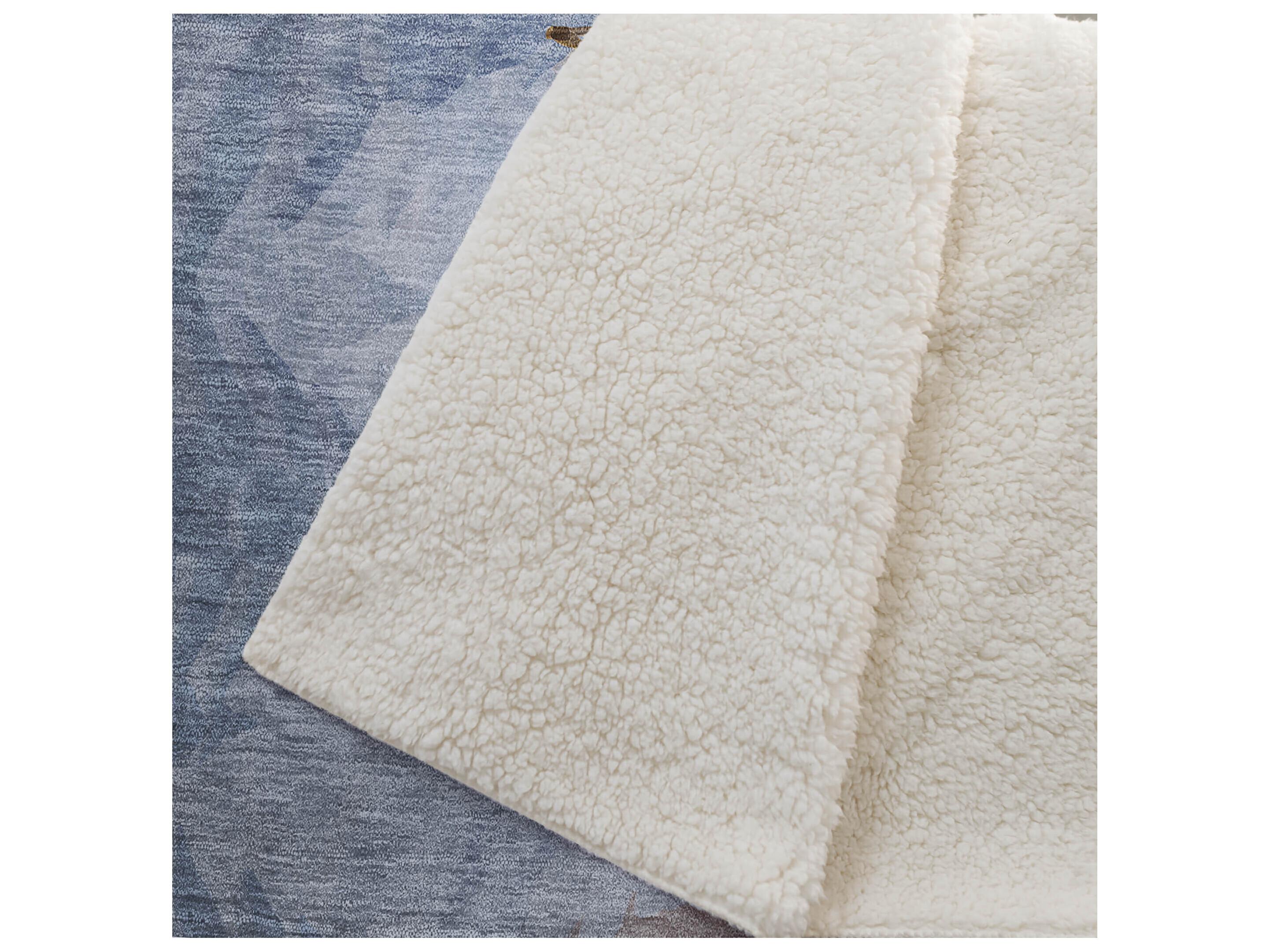 Dalyn Sherpa Blue Polyester Throw