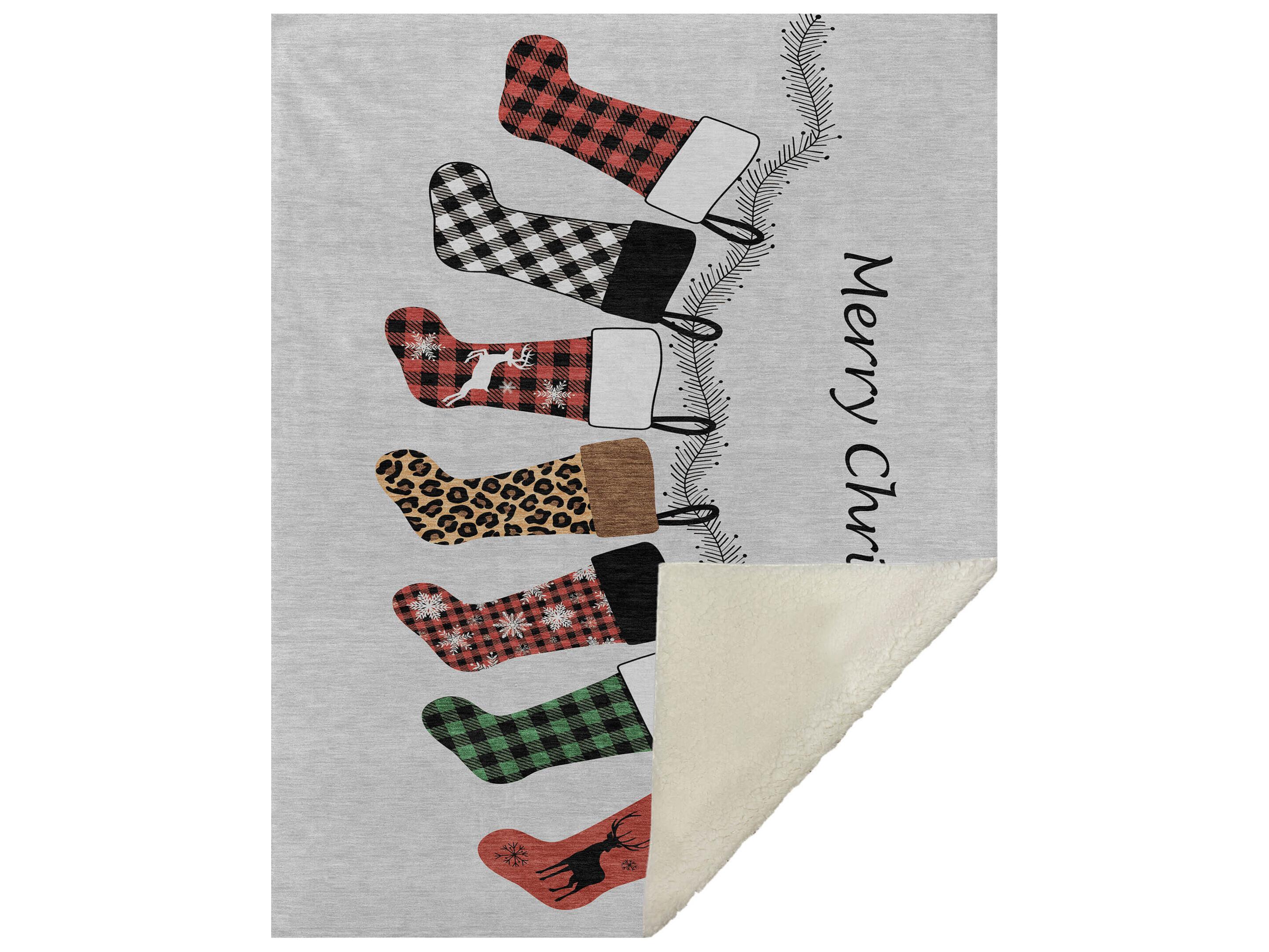 Dalyn Sherpa Gray Polyester Throw