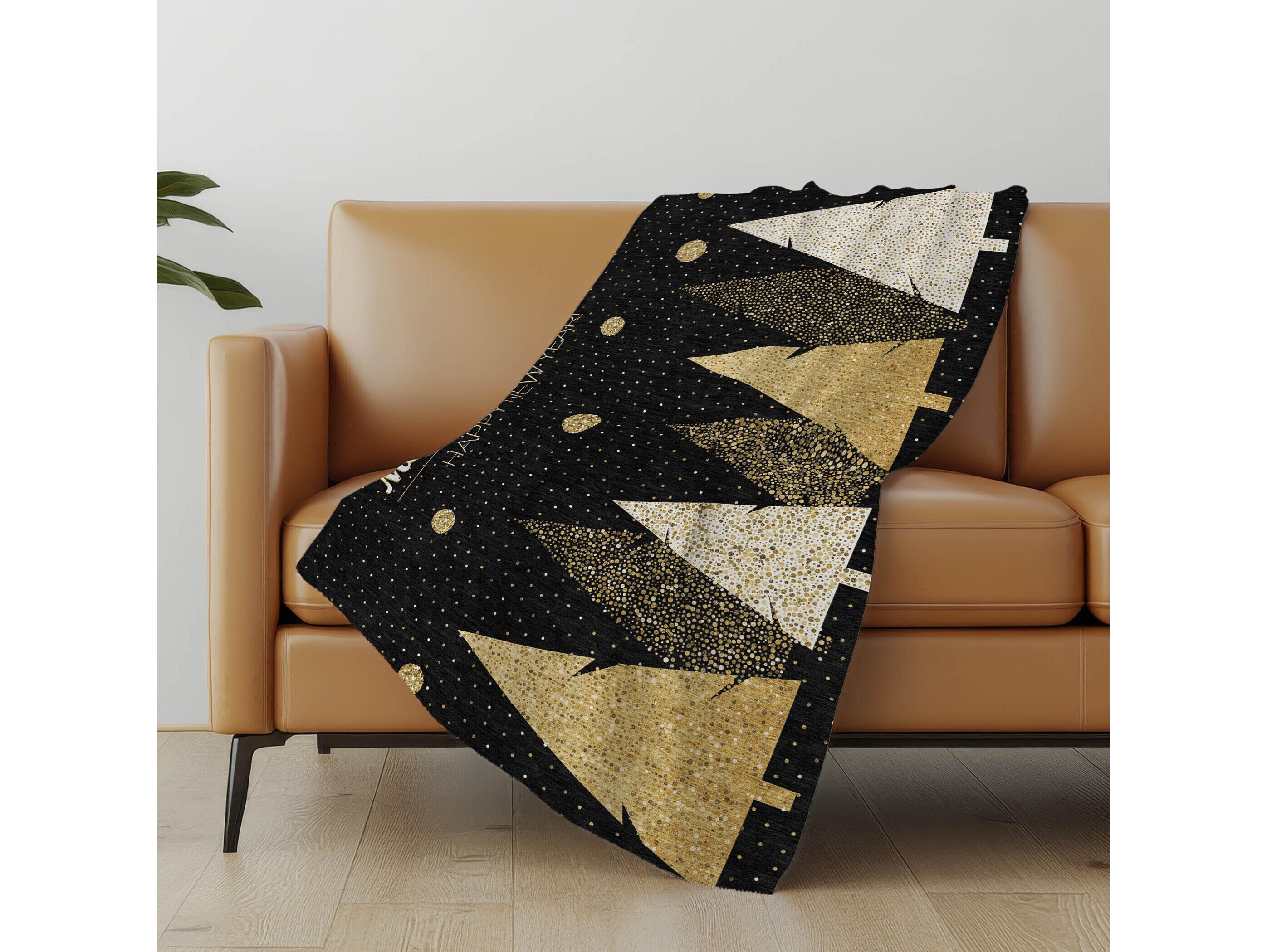 Dalyn Sherpa Black Polyester Throw