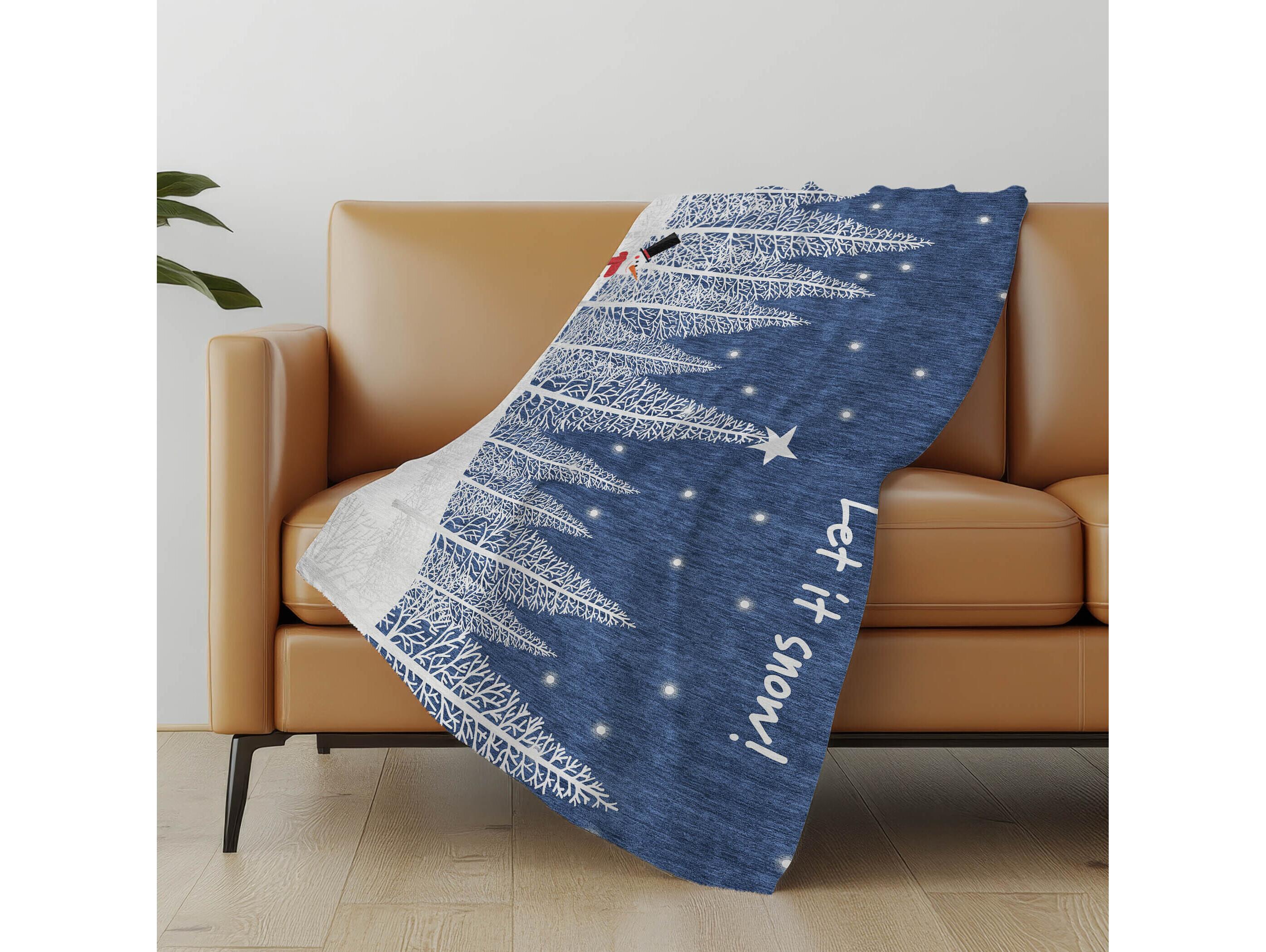 Dalyn Sherpa Blue Polyester Throw