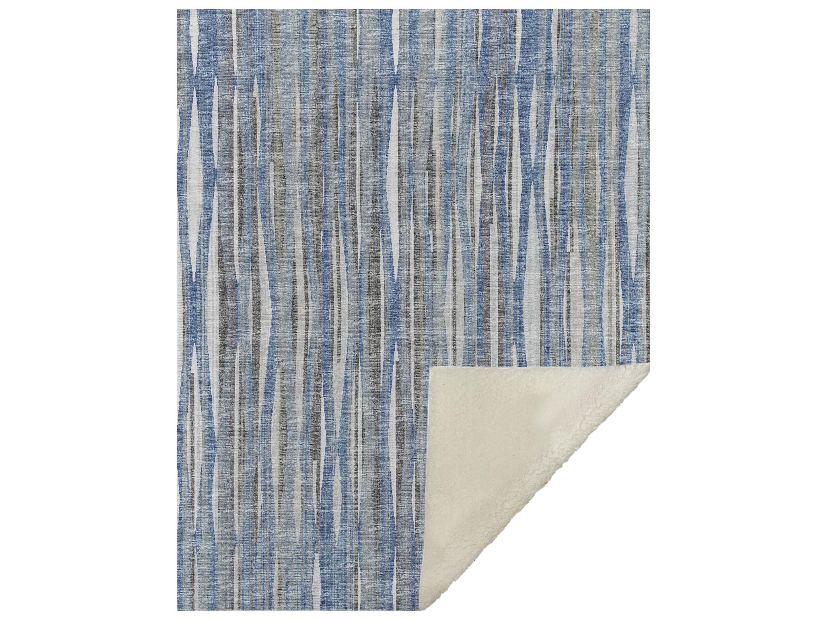 Dalyn Sherpa Light Blue Polyester Throw