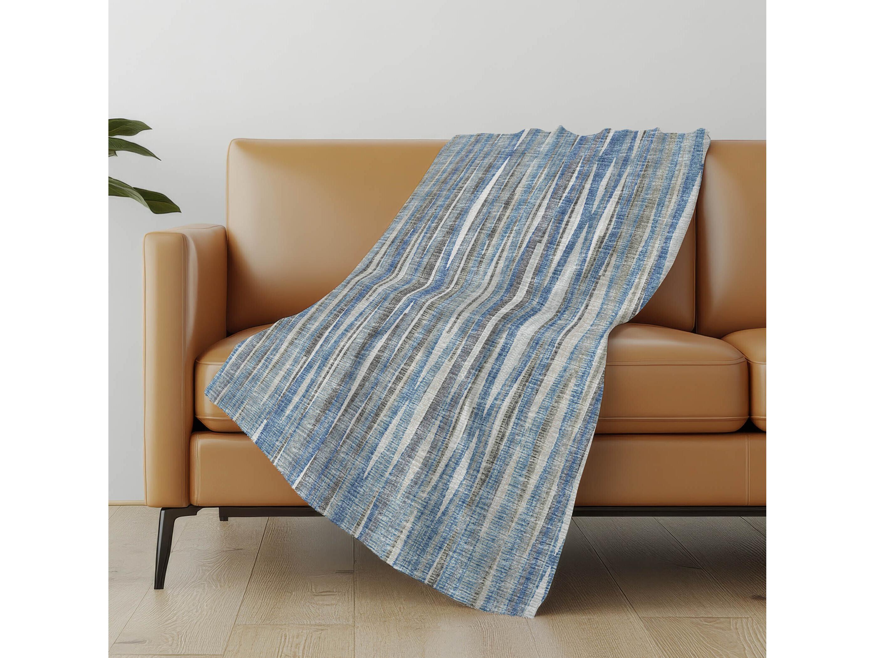 Dalyn Sherpa Light Blue Polyester Throw