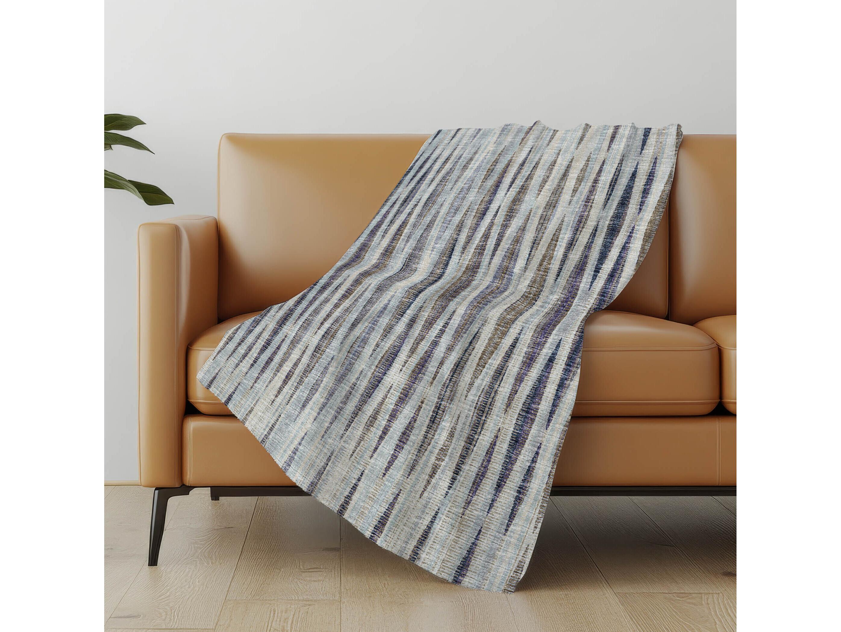 Dalyn Sherpa Blue Polyester Throw