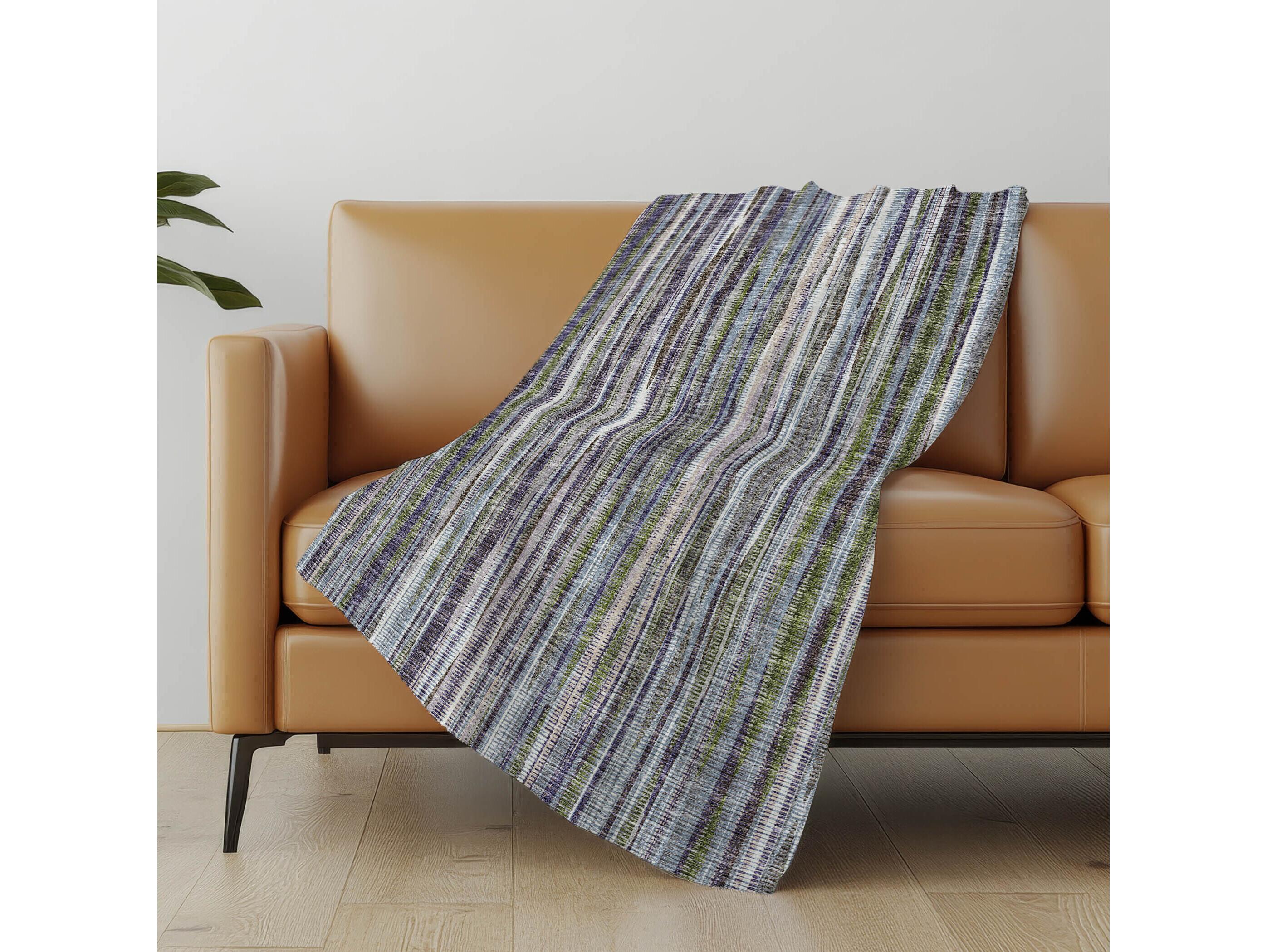 Dalyn Sherpa Purple Polyester Throw