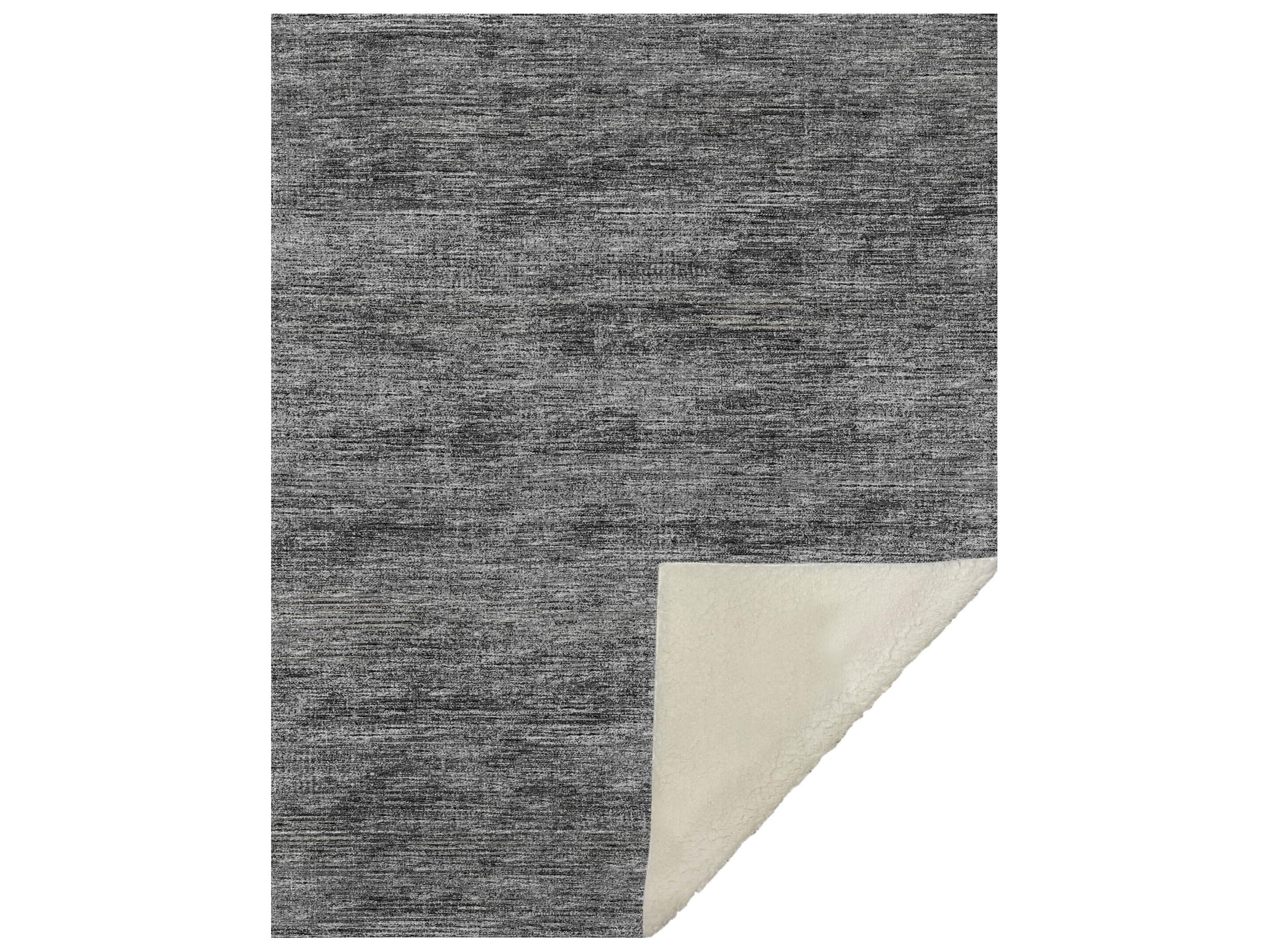 Dalyn Sherpa Charcoal Polyester Throw
