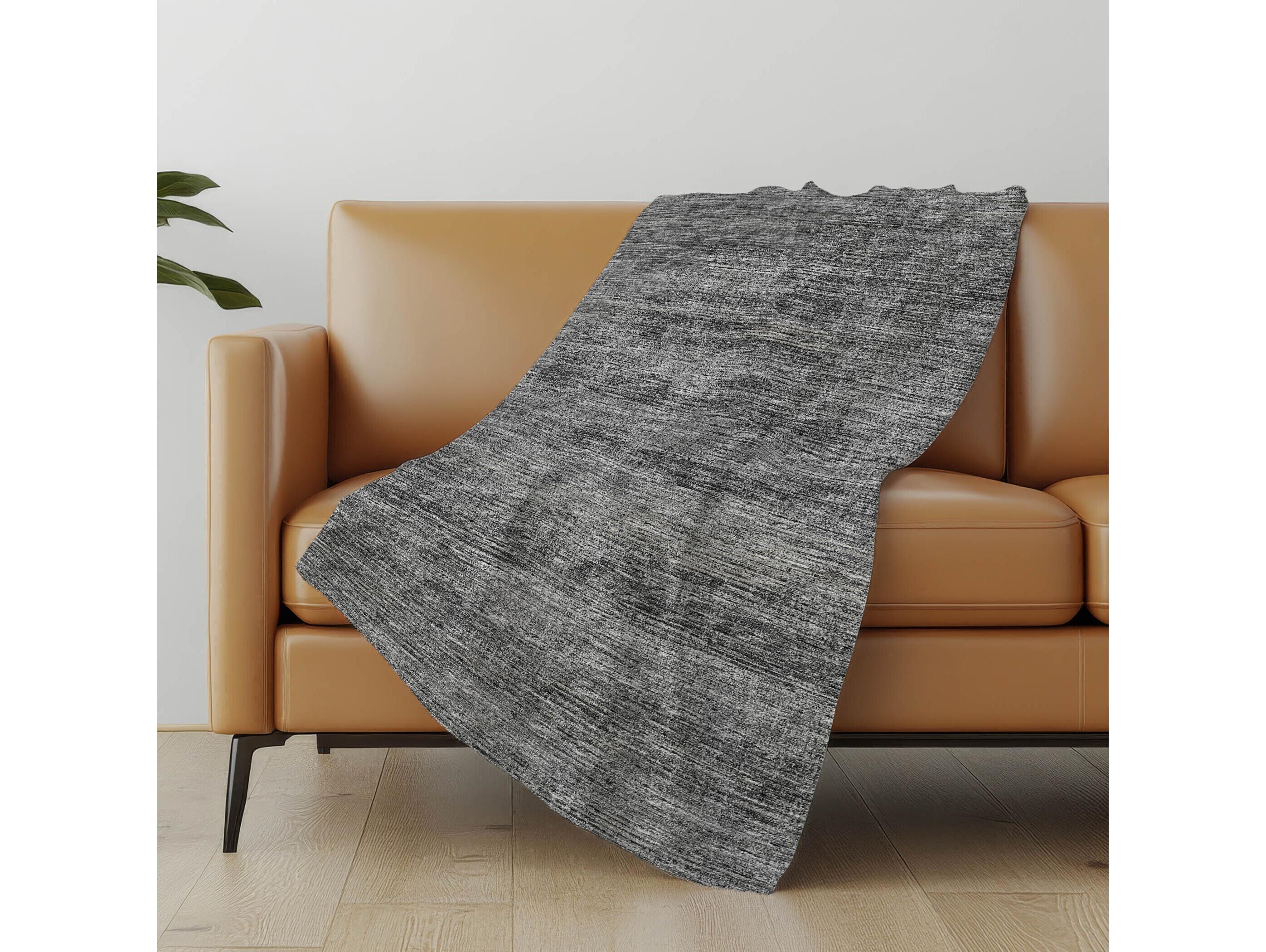 Dalyn Sherpa Charcoal Polyester Throw
