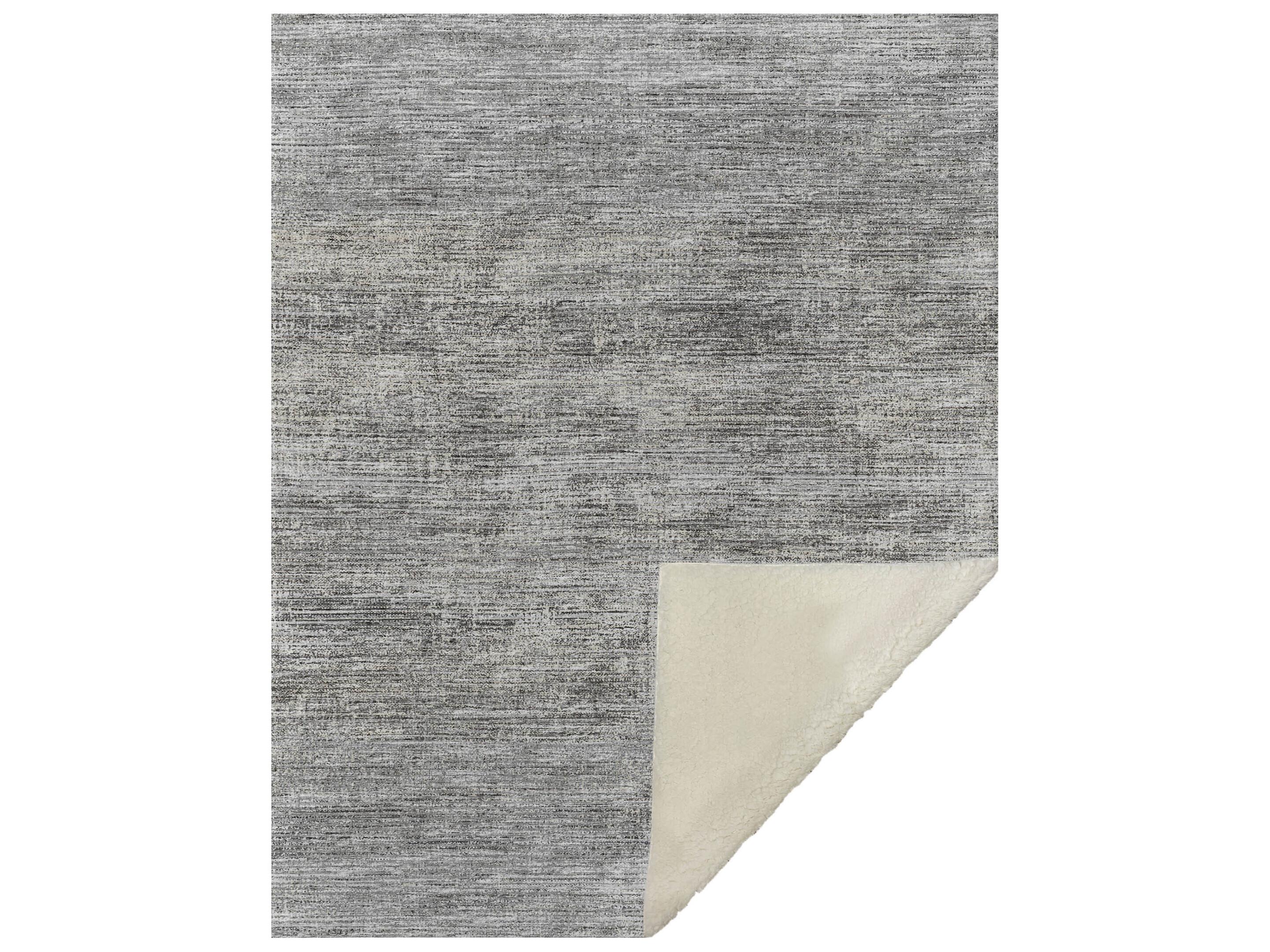 Dalyn Sherpa Gray Polyester Throw