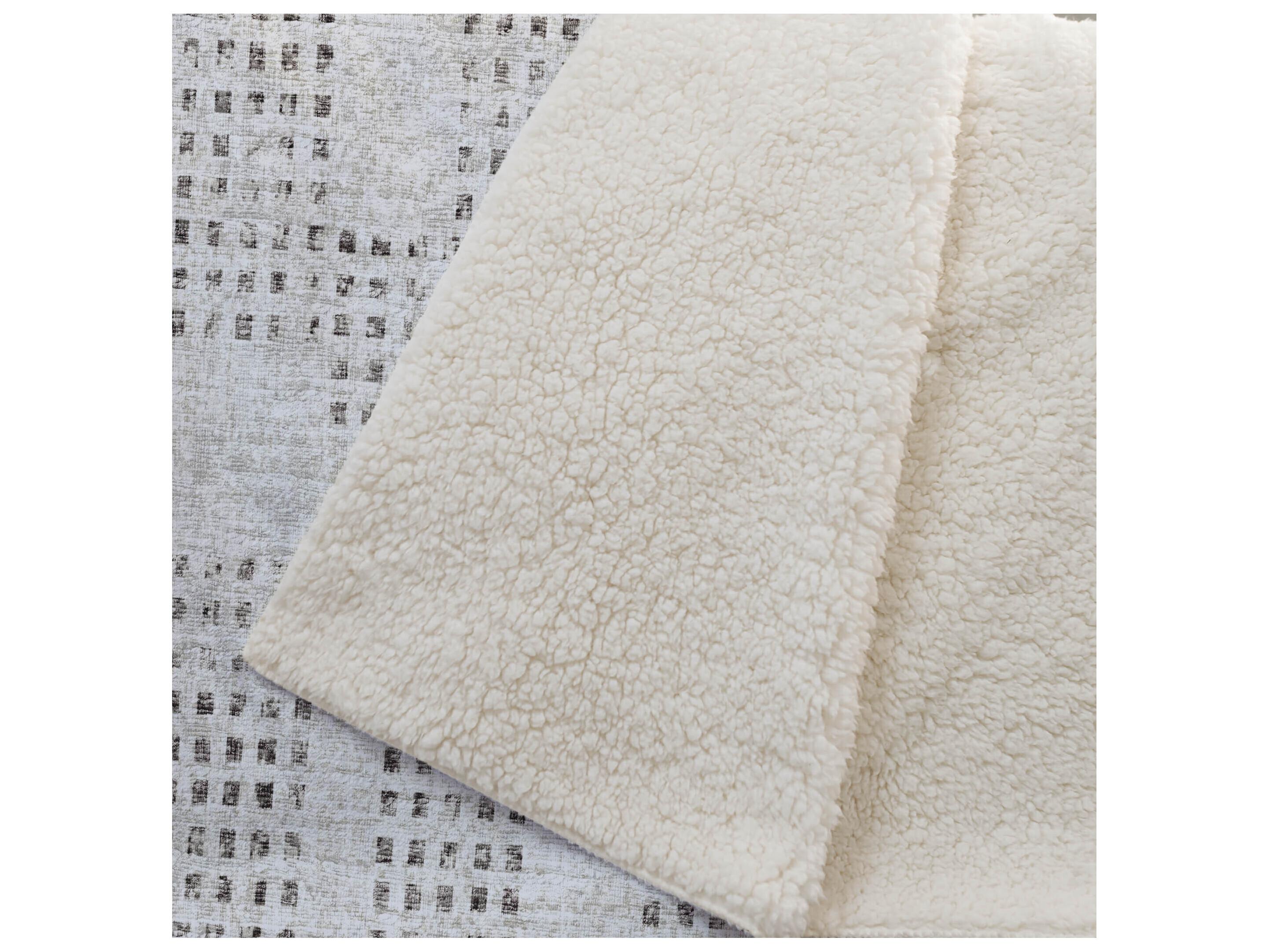 Dalyn Sherpa Ivory Polyester Throw