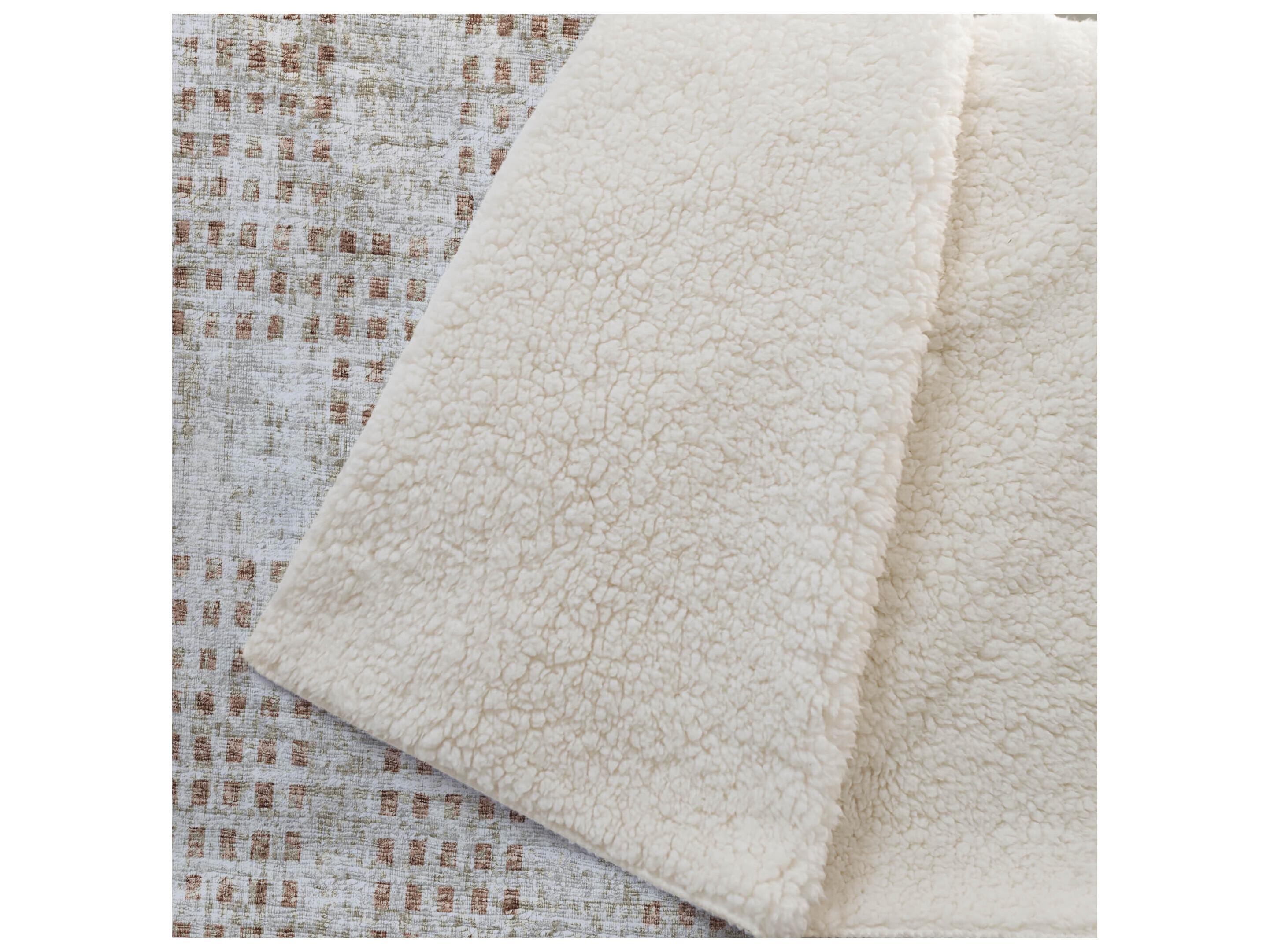 Dalyn Sherpa Ivory Polyester Throw