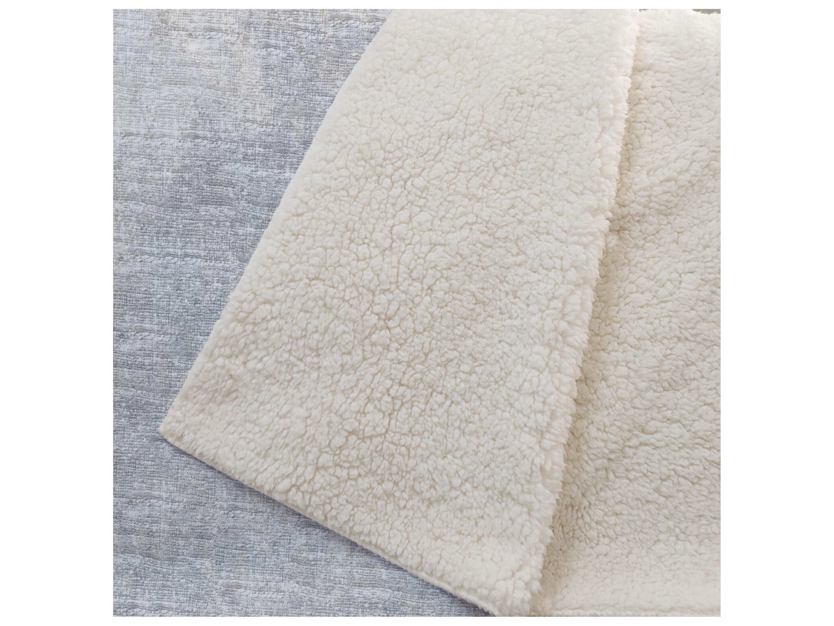 Dalyn Sherpa Ivory  Polyester Throw