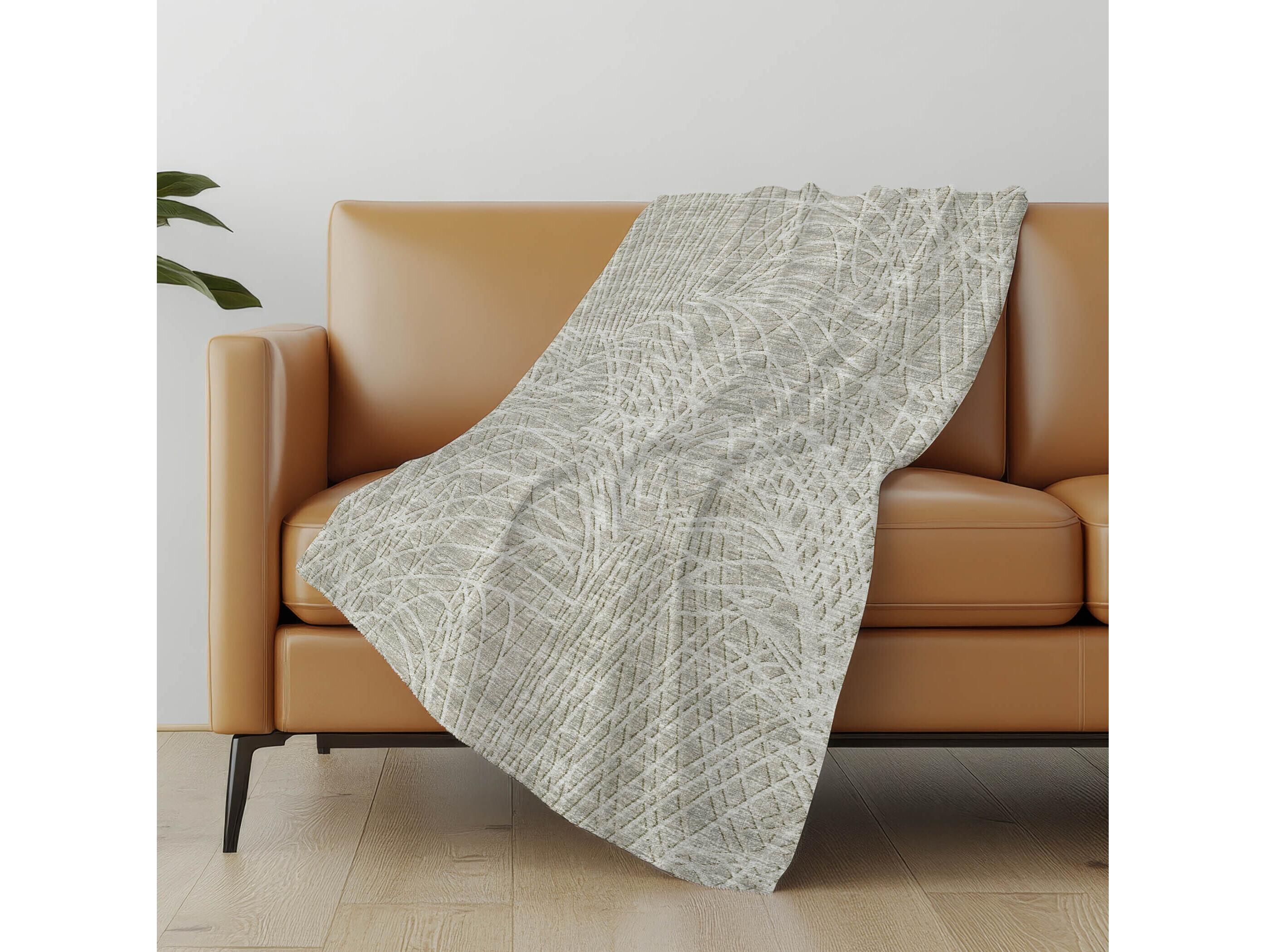 Dalyn Sherpa Taupe Polyester Throw