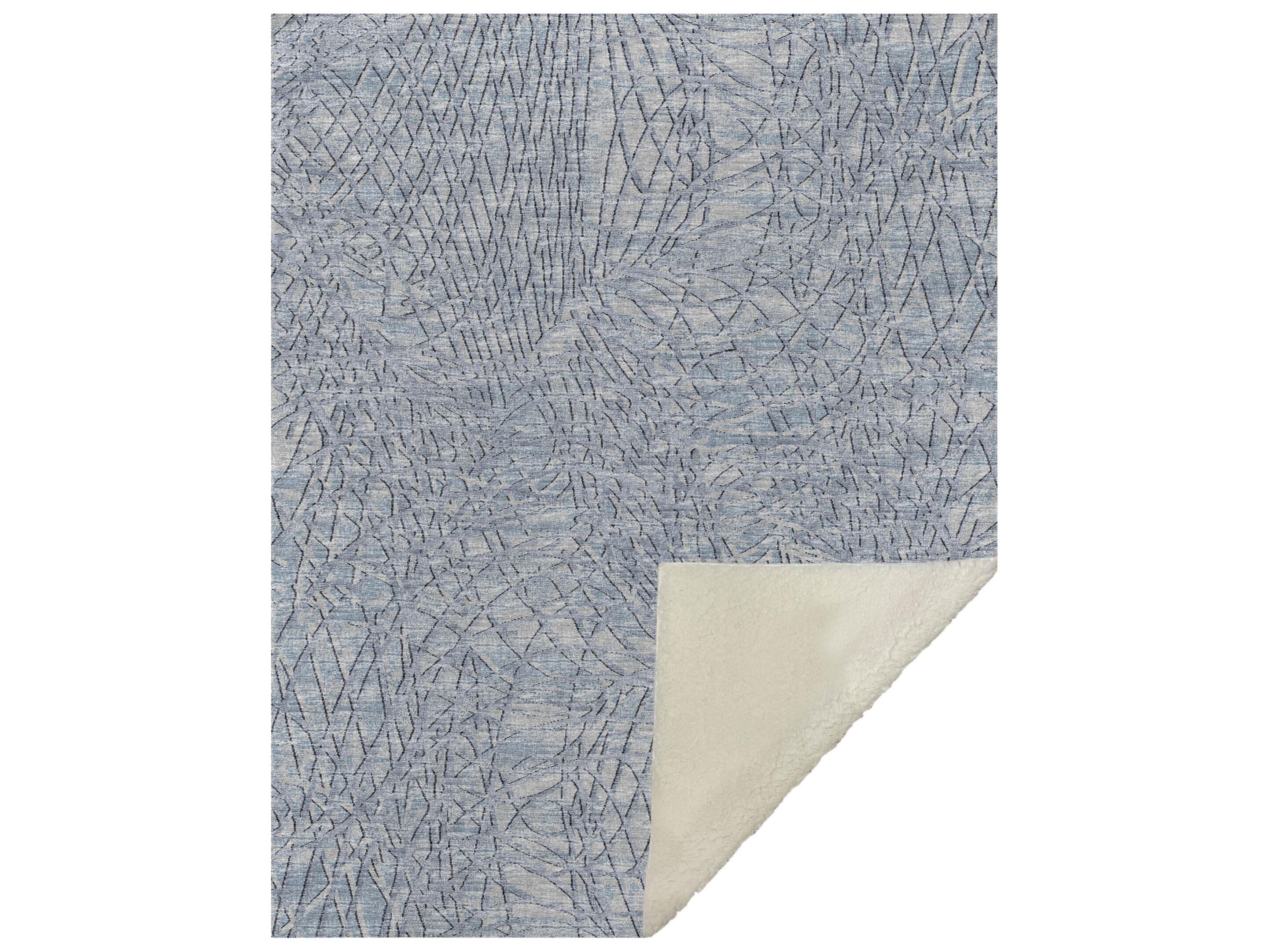 Dalyn Sherpa Blue Polyester Throw