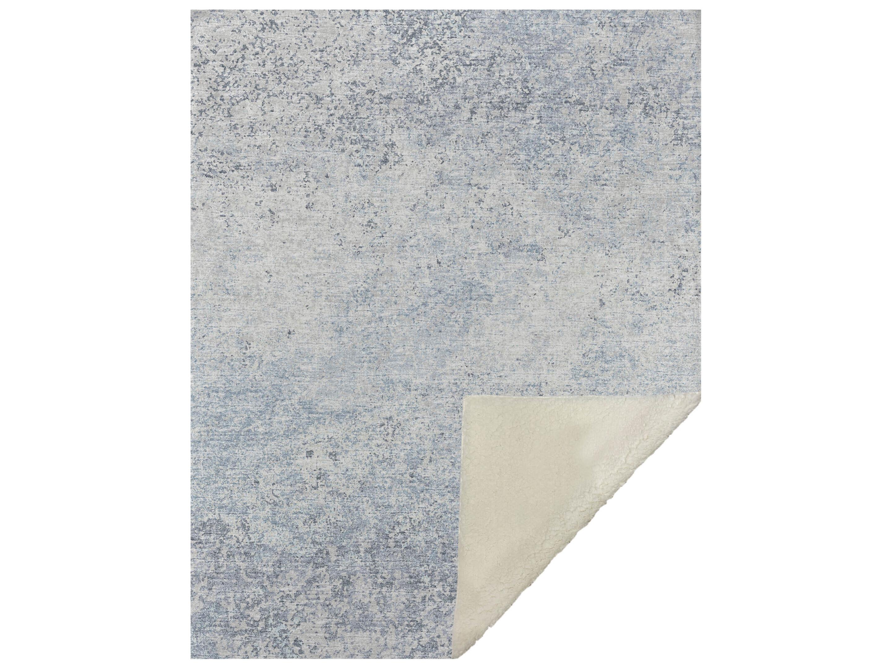 Dalyn Sherpa Blue Polyester Throw