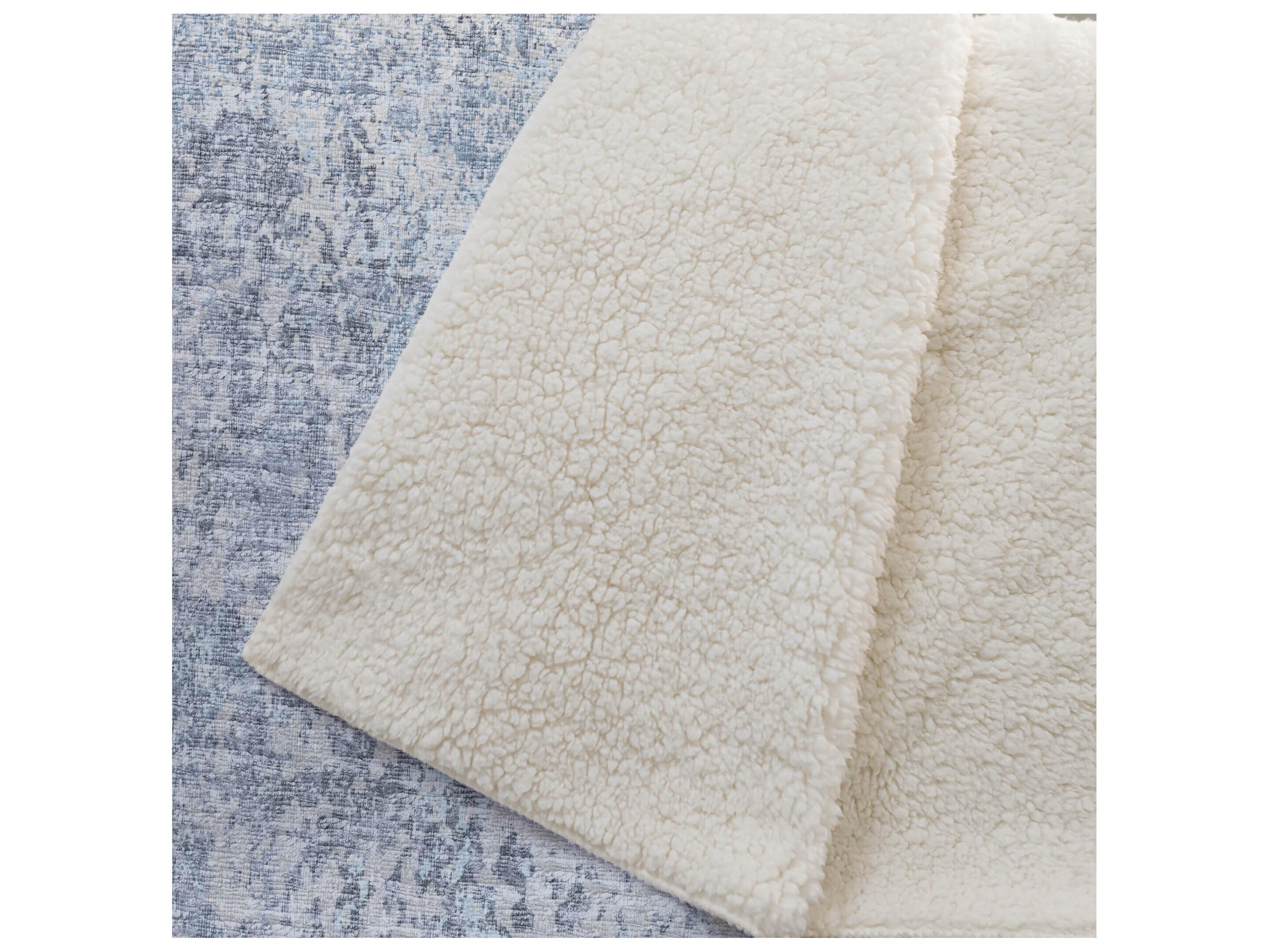 Dalyn Sherpa Blue Polyester Throw