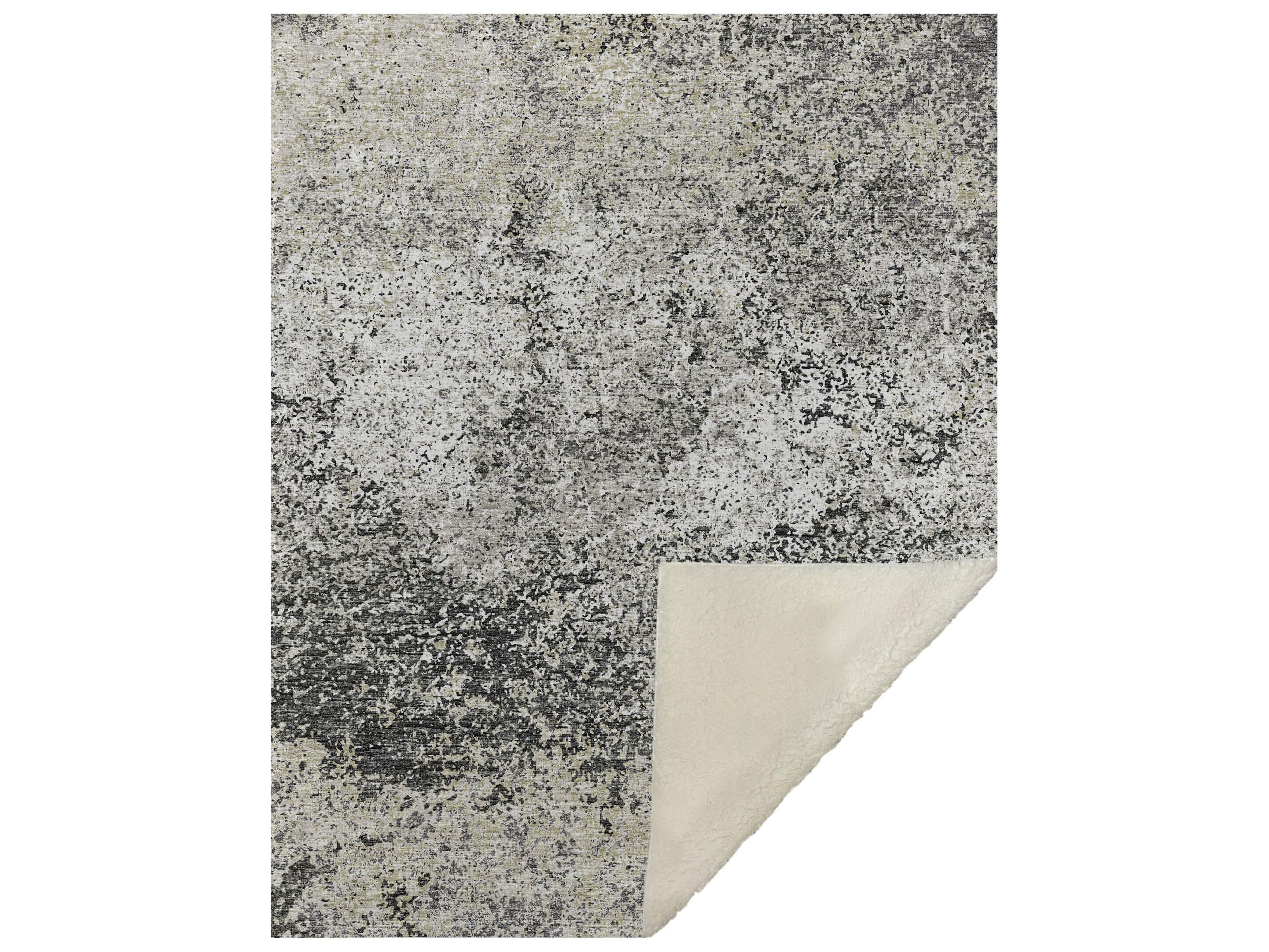 Dalyn Sherpa Gray Polyester Throw