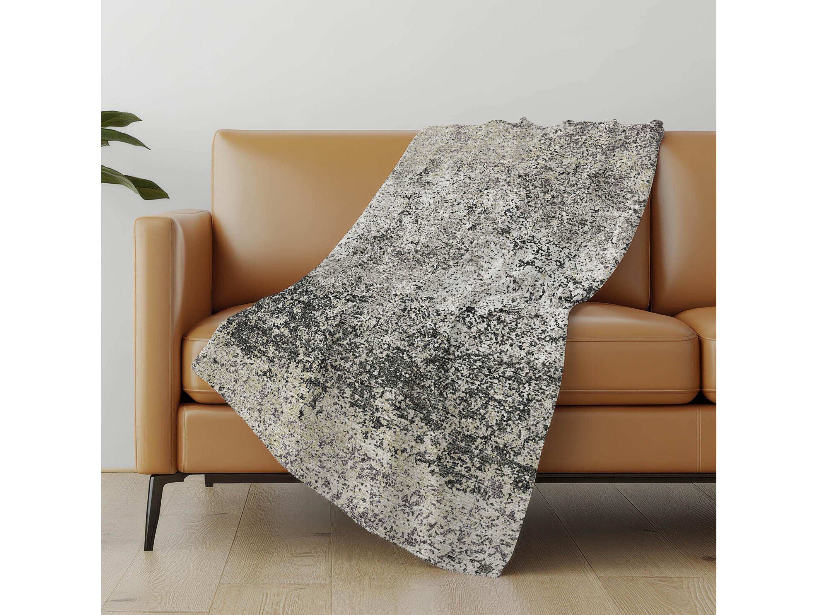 Dalyn Sherpa Gray Polyester Throw