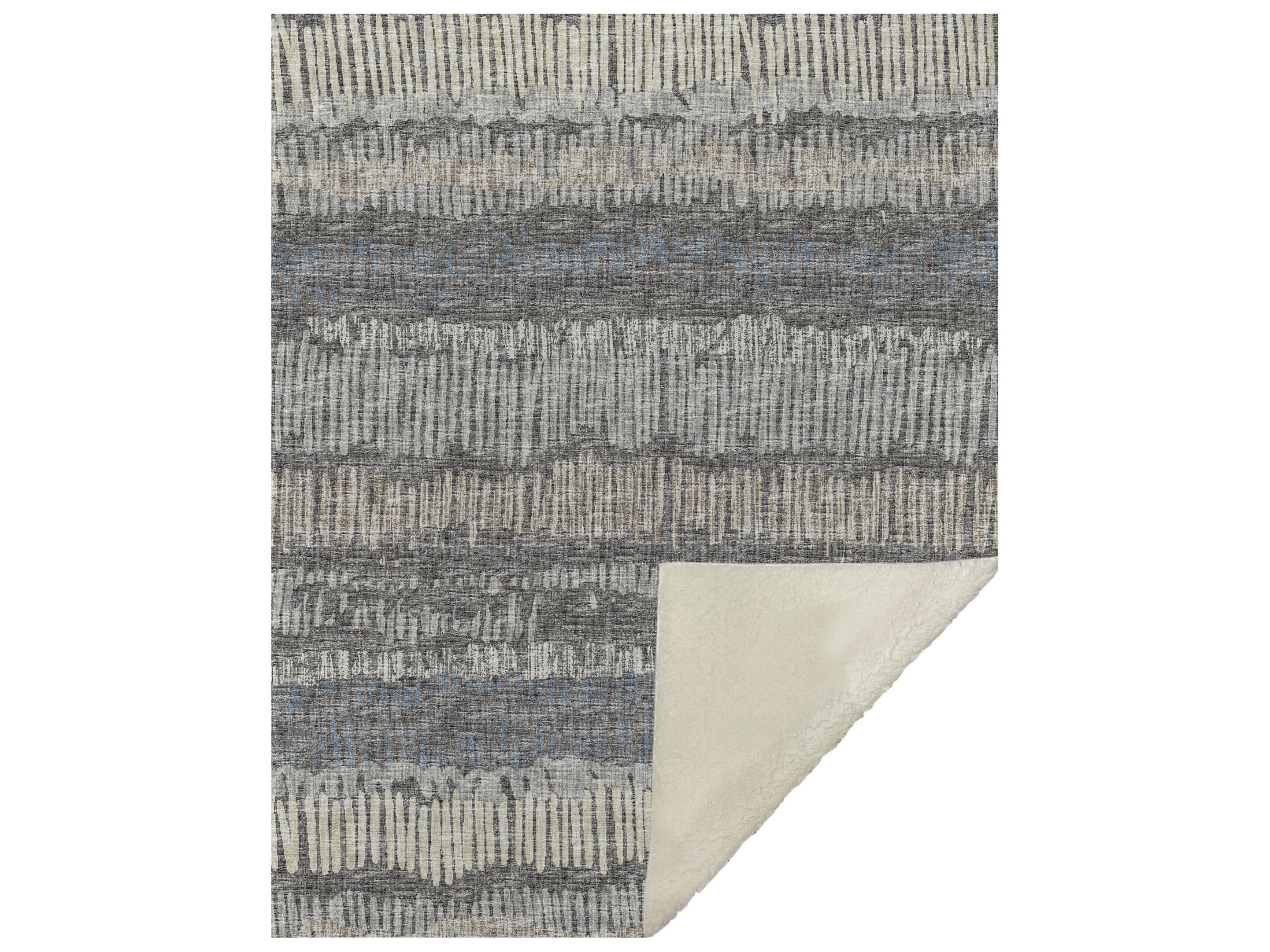 Dalyn Sherpa Charcoal Polyester Throw