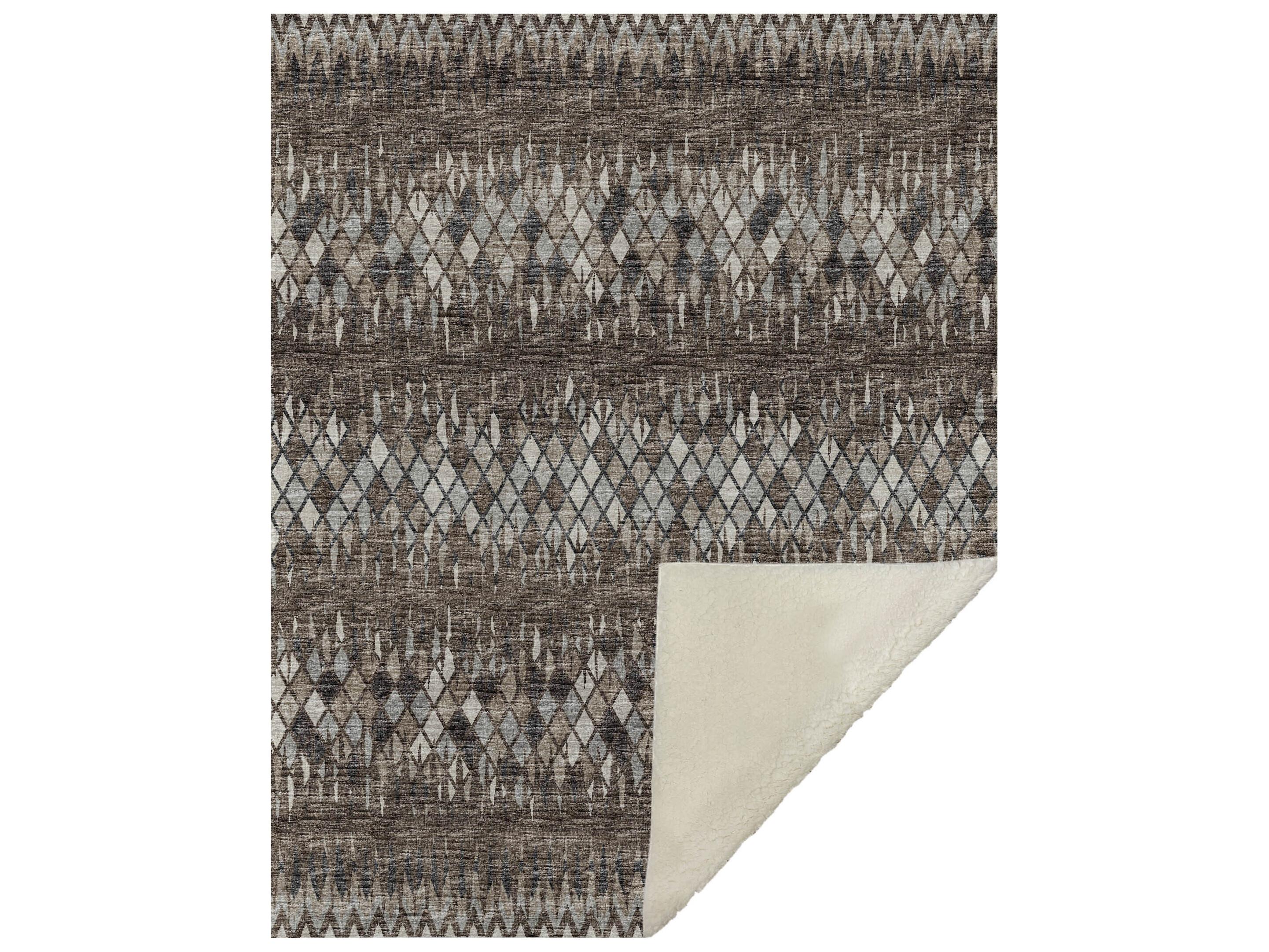 Dalyn Sherpa Chocolate  Polyester Throw