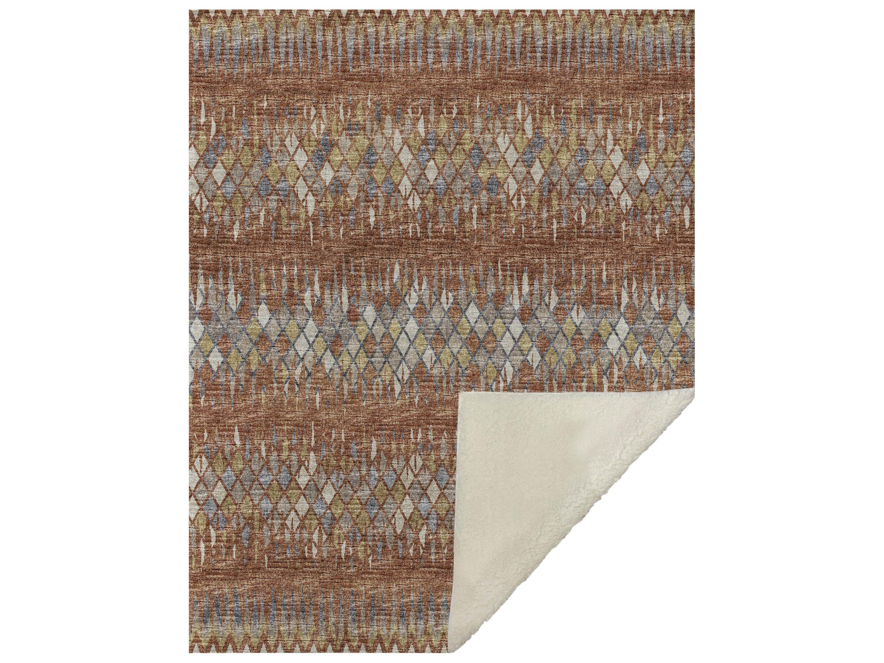 Dalyn Sherpa Paprika Polyester Throw