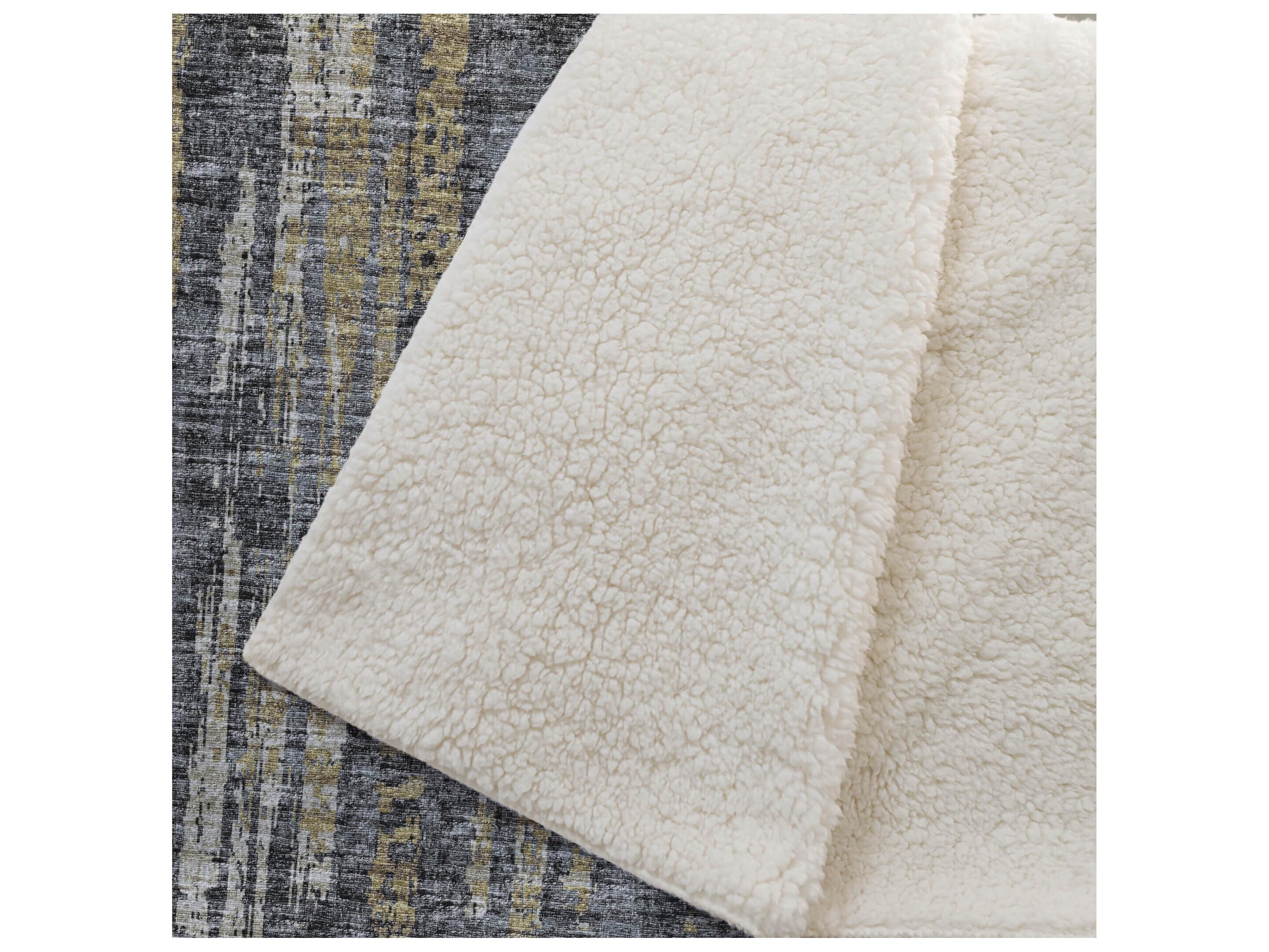 Dalyn Sherpa Charcoal Polyester Throw