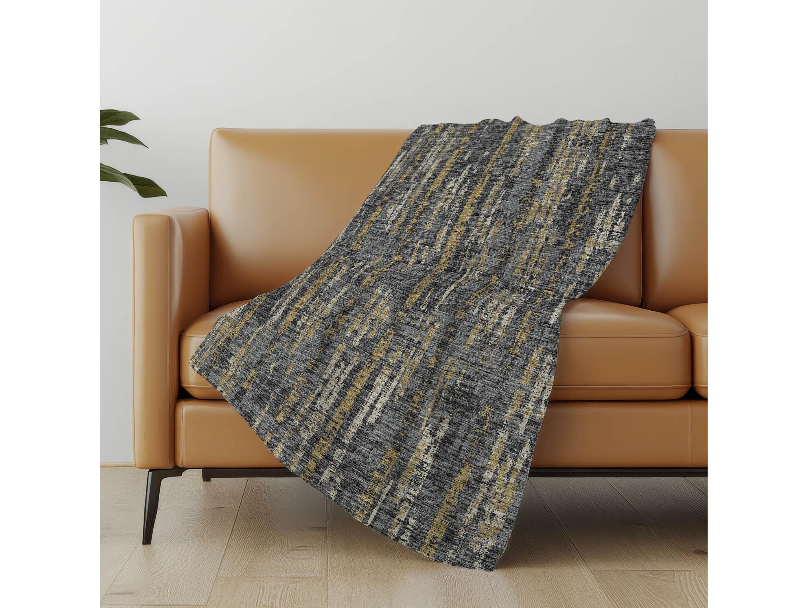 Dalyn Sherpa Charcoal Polyester Throw