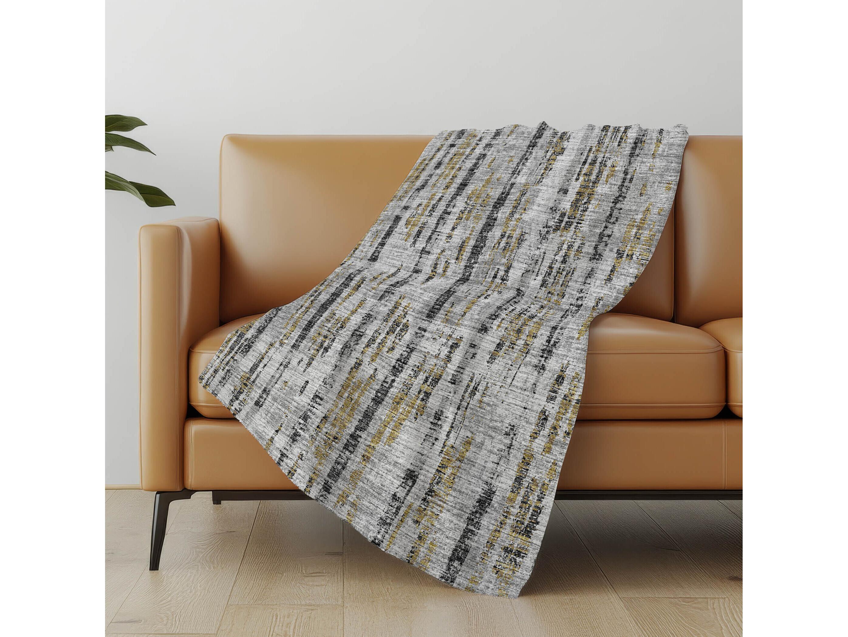 Dalyn Sherpa Gray Polyester Throw