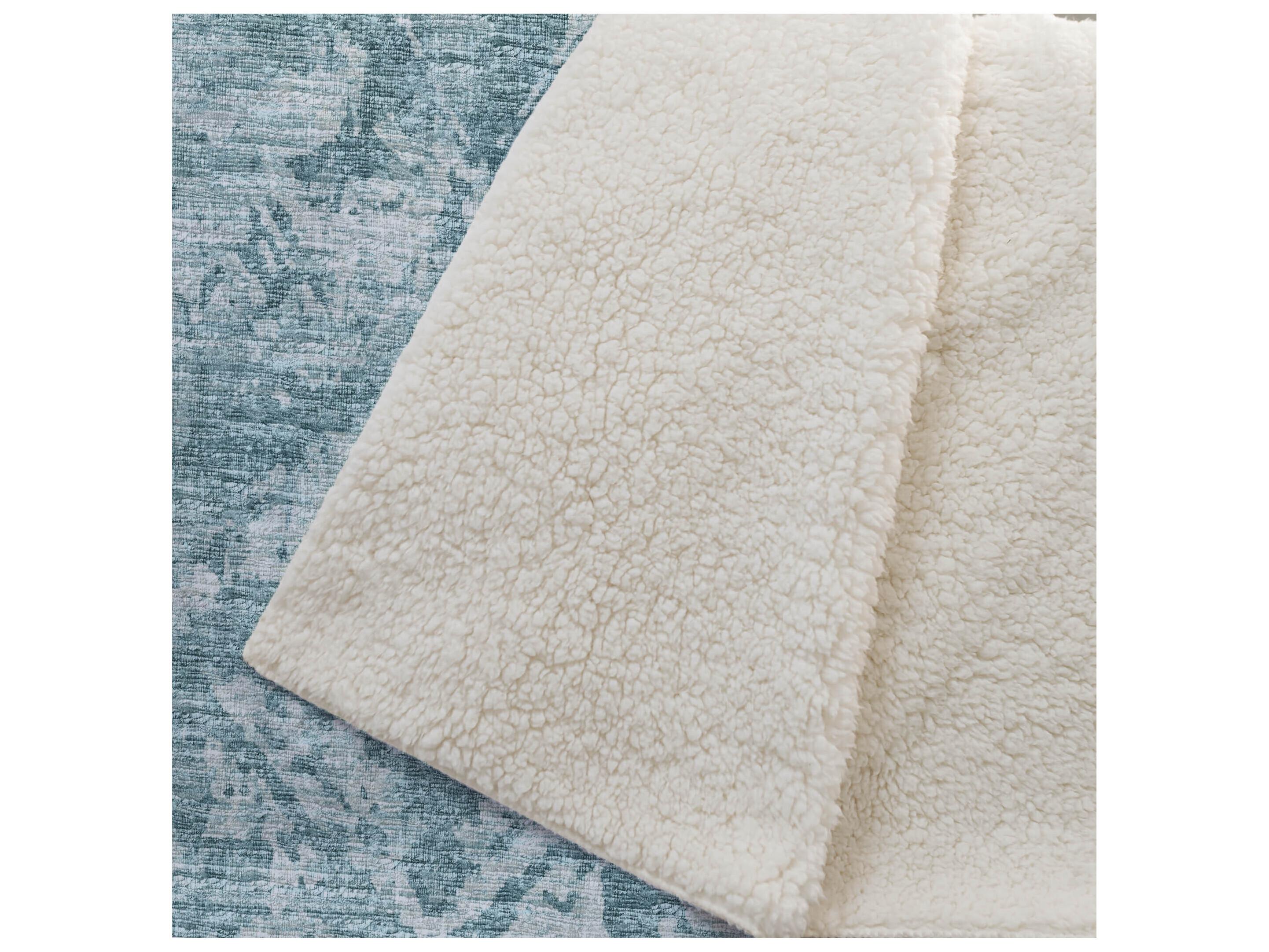 Dalyn Sherpa Blue Polyester Throw