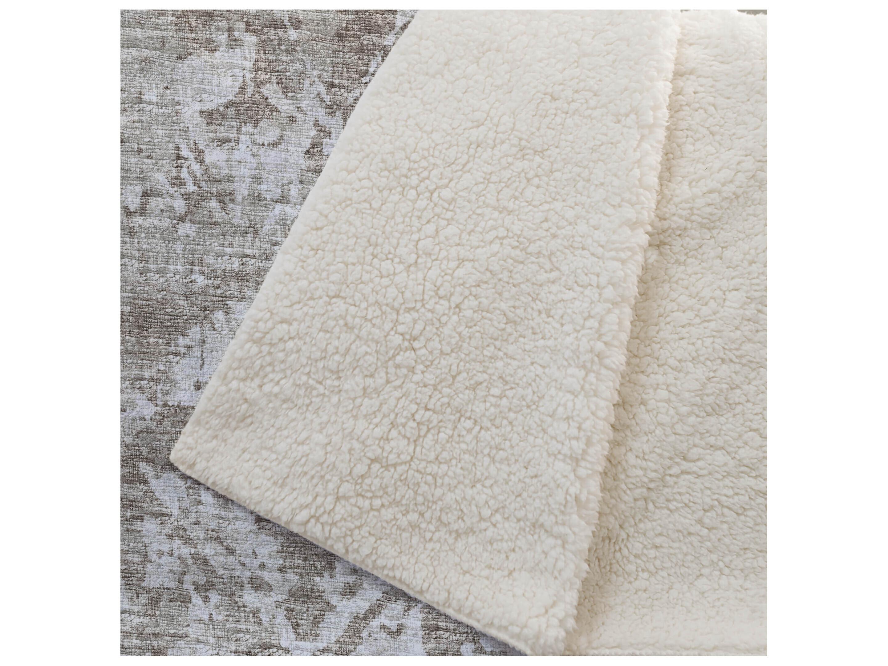 Dalyn Sherpa Beige Polyester Throw