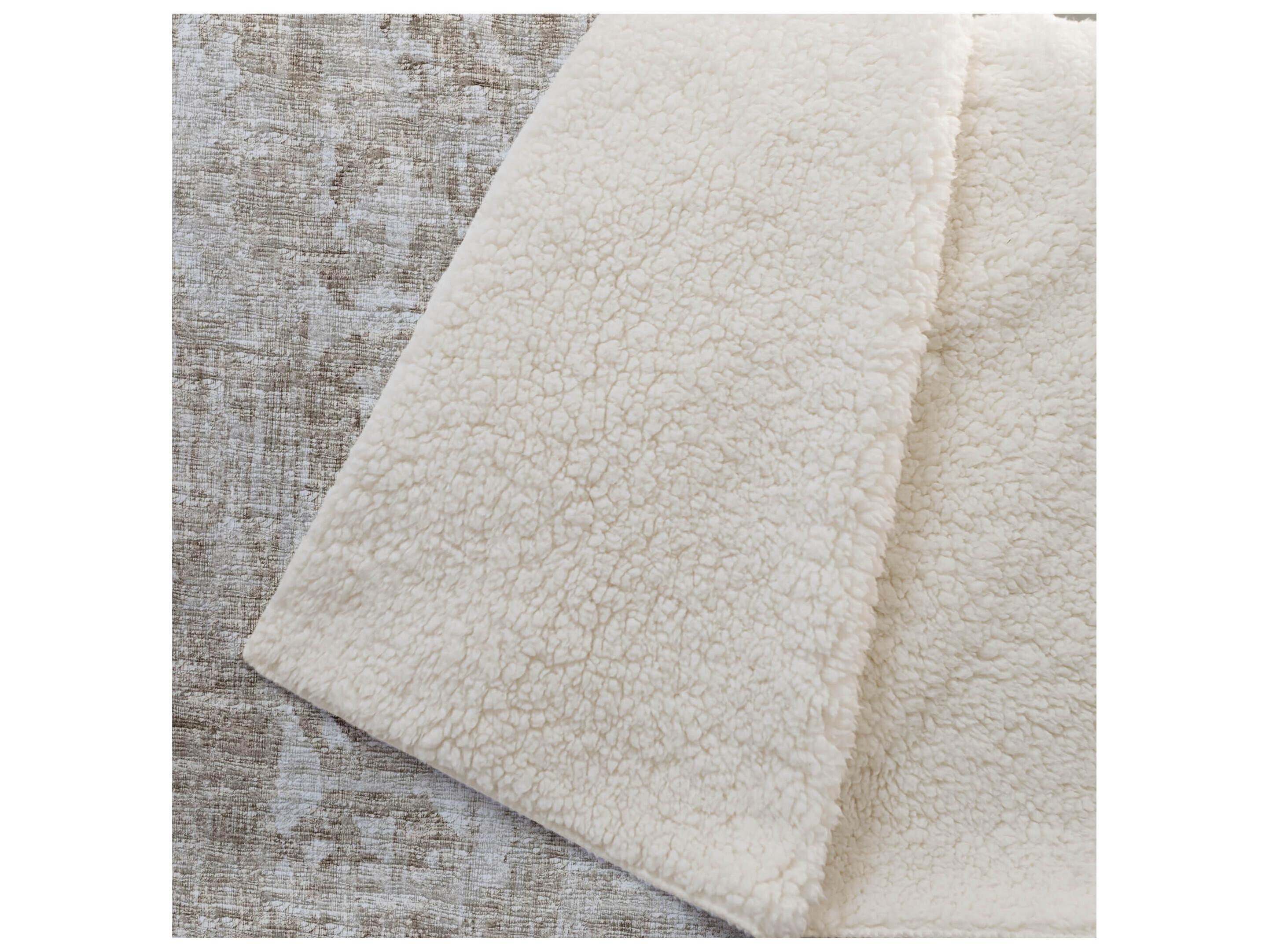 Dalyn Sherpa Taupe Polyester Throw