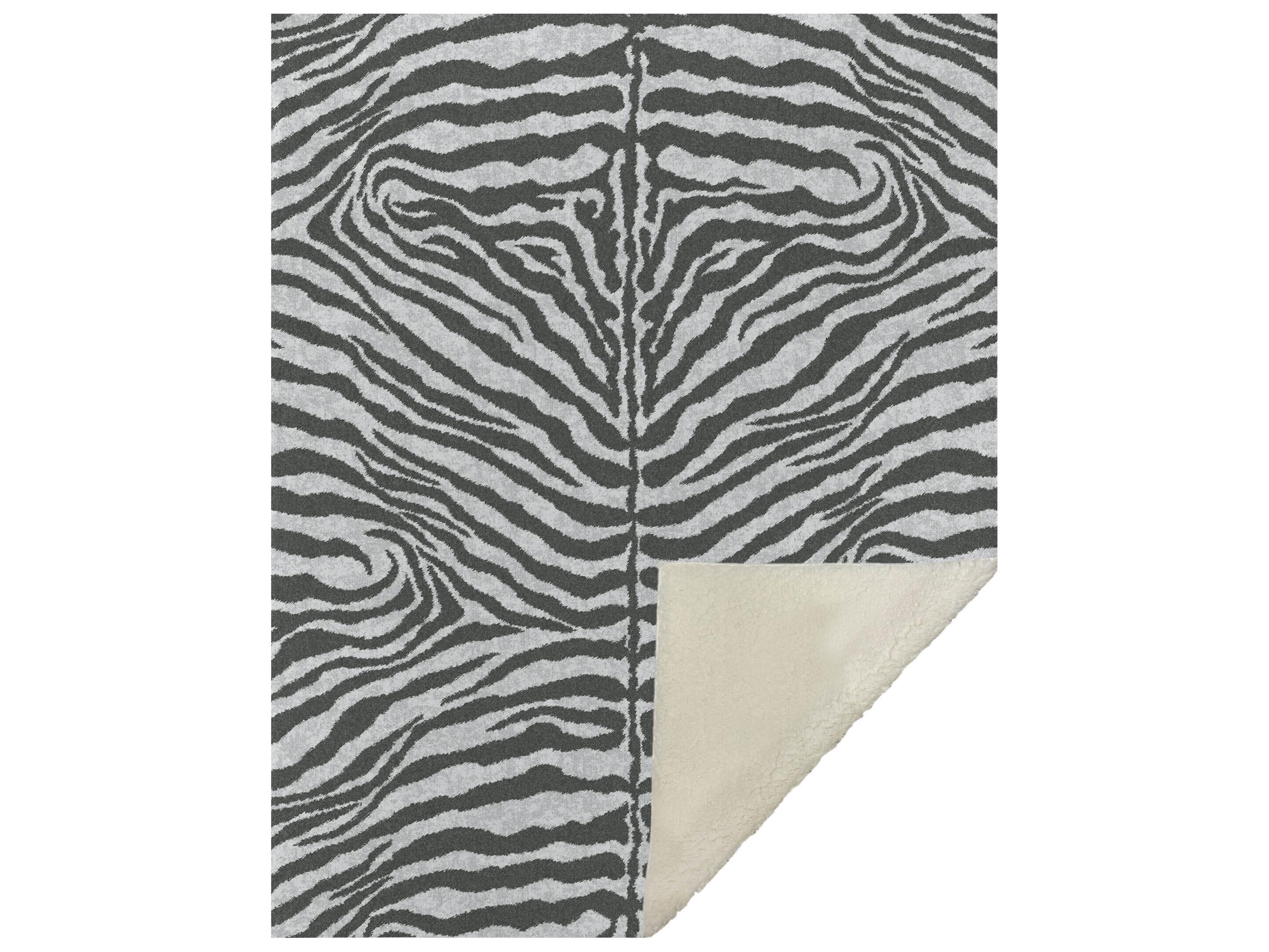 Dalyn Sherpa Gray Polyester Throw