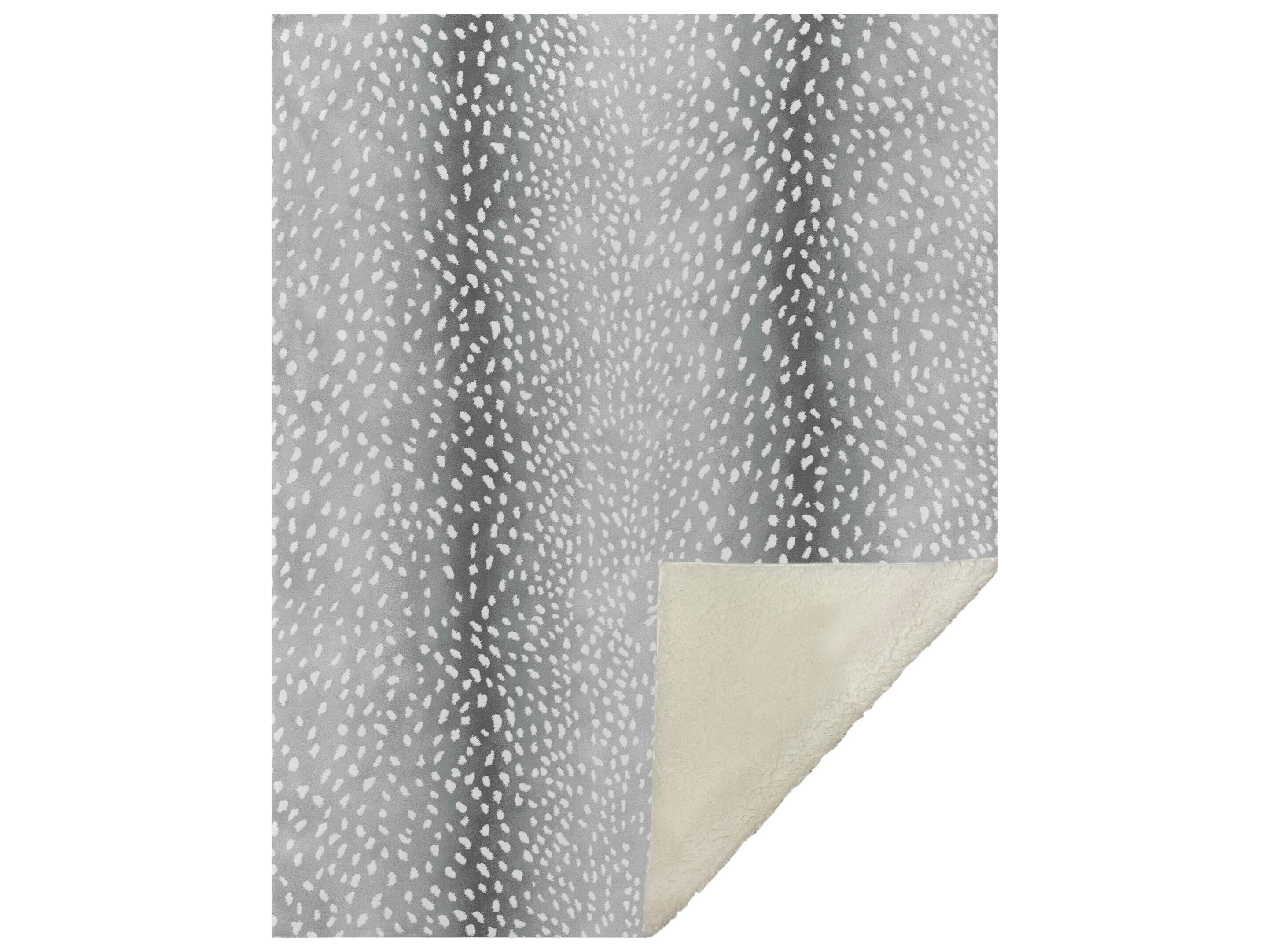 Dalyn Sherpa Gray Polyester Throw