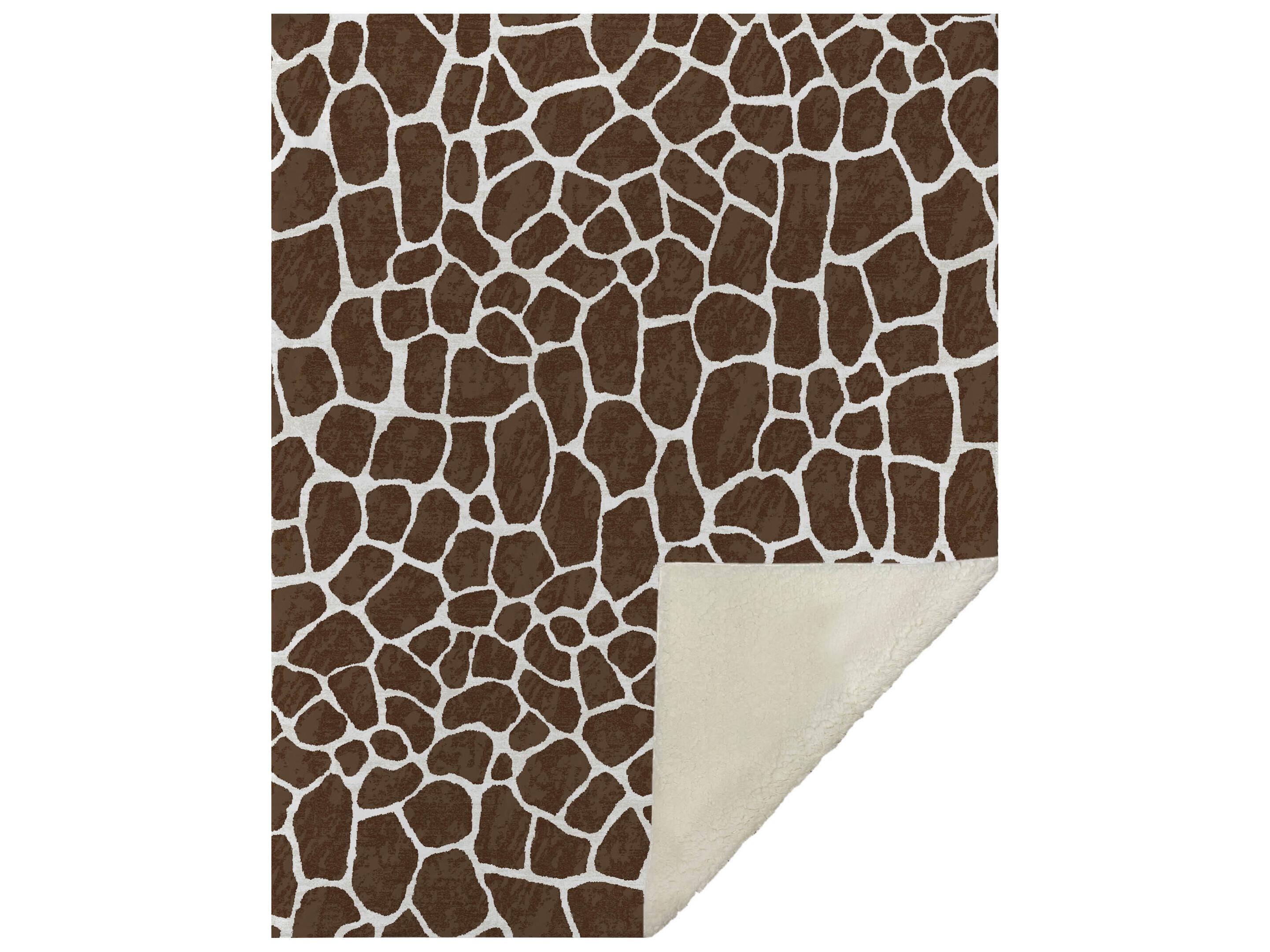 Dalyn Sherpa Brown Polyester Throw