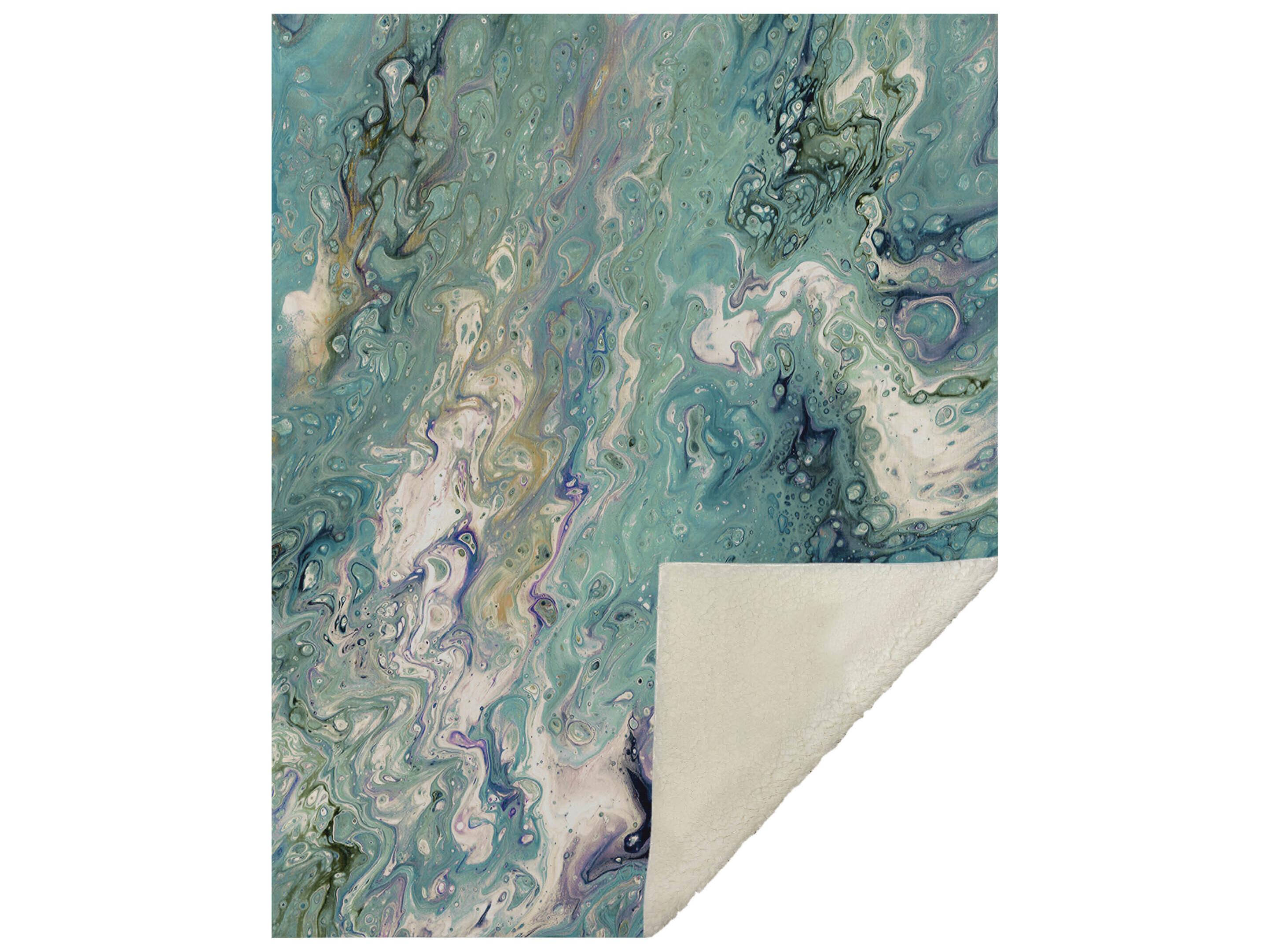 Dalyn Sherpa Blue Polyester Throw