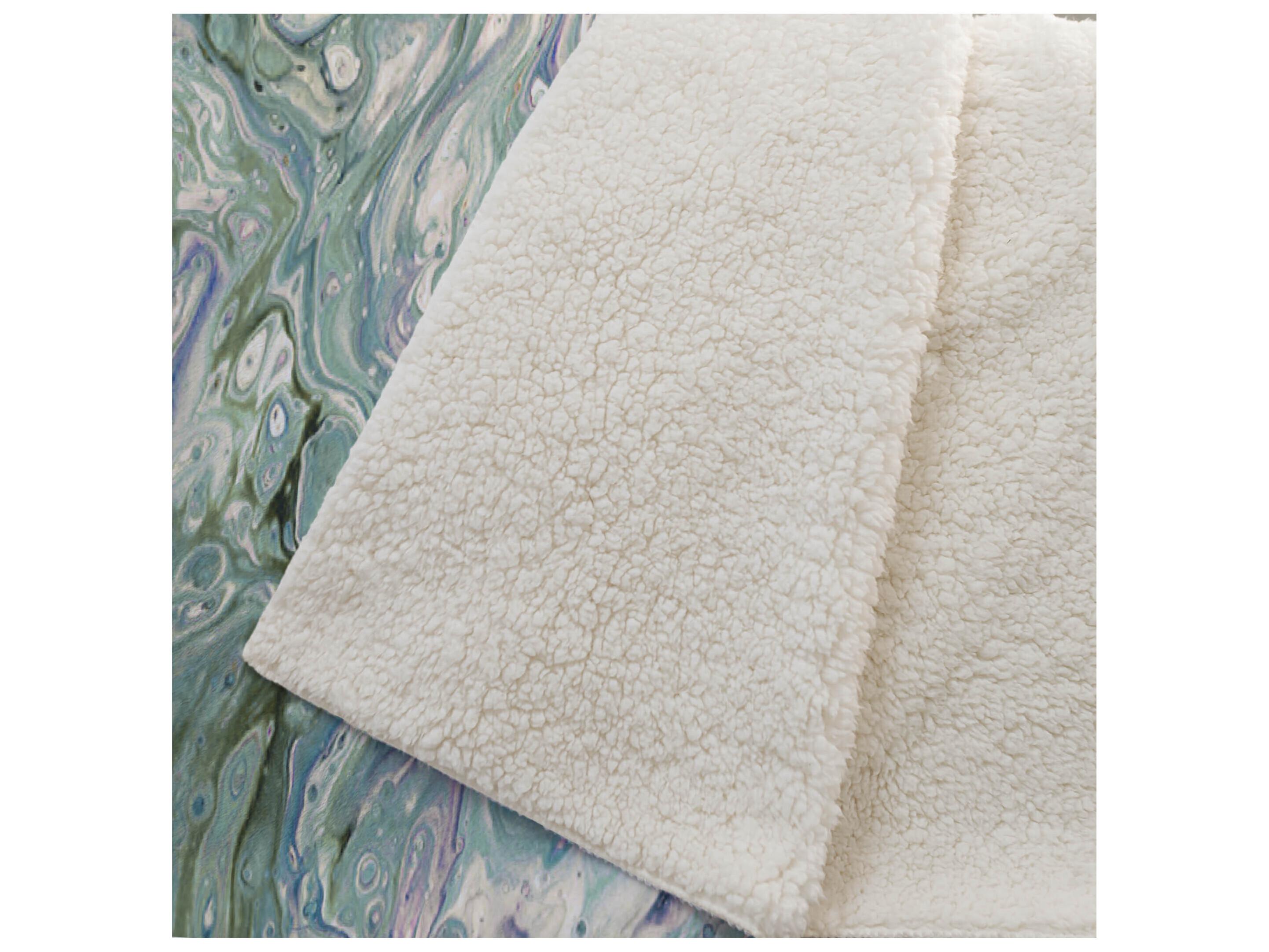 Dalyn Sherpa Blue Polyester Throw