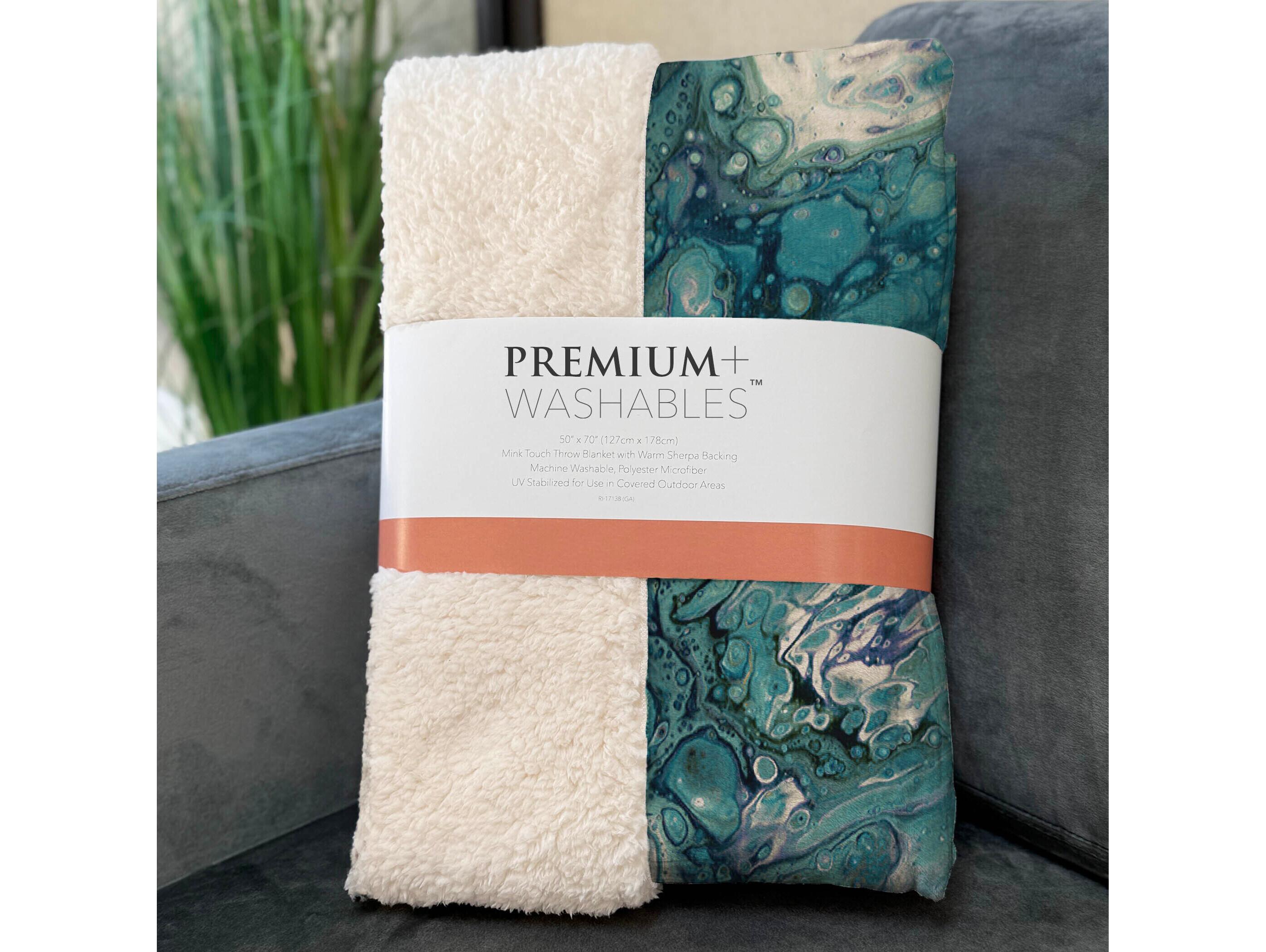 Dalyn Sherpa Blue Polyester Throw