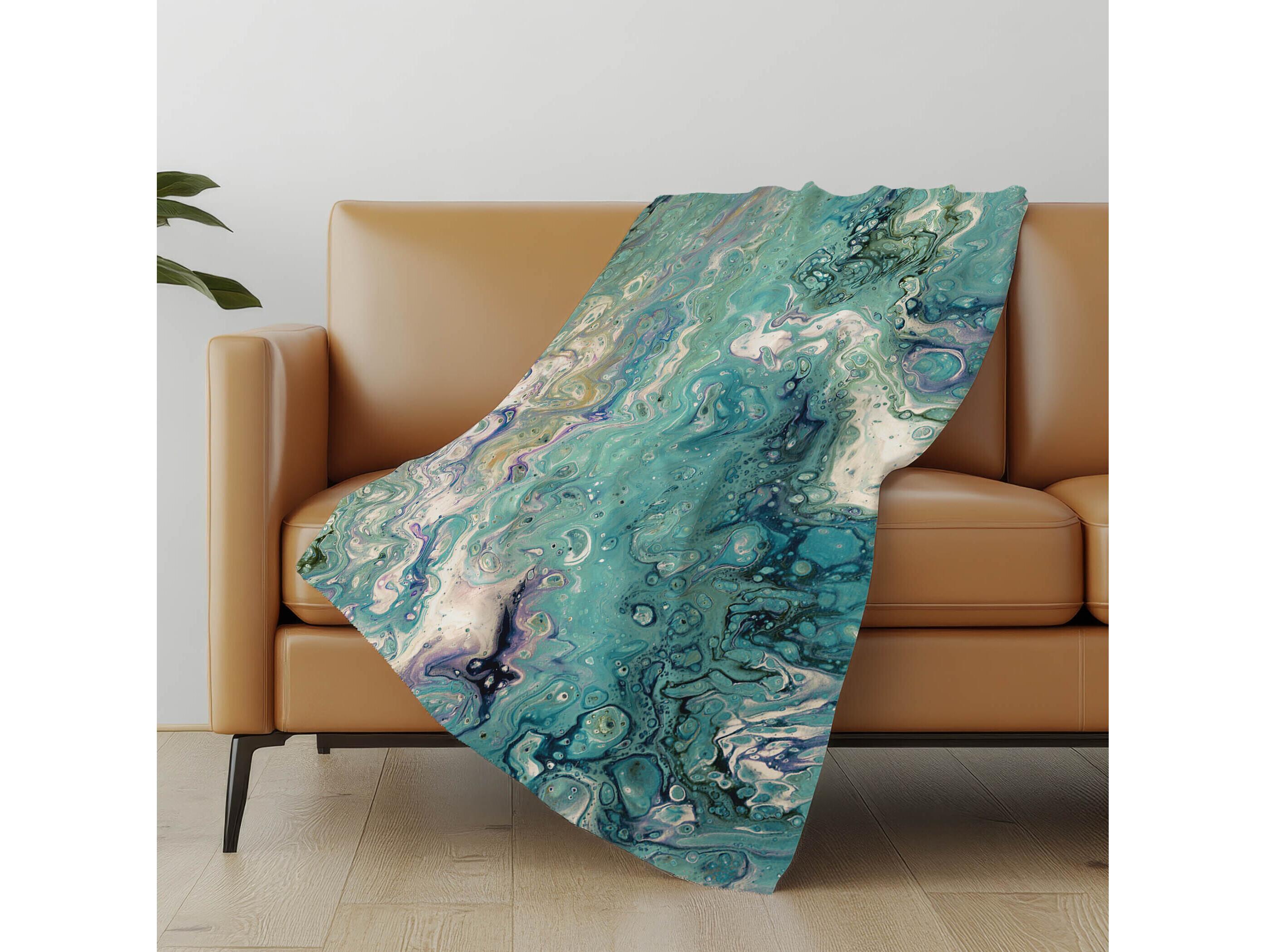 Dalyn Sherpa Blue Polyester Throw