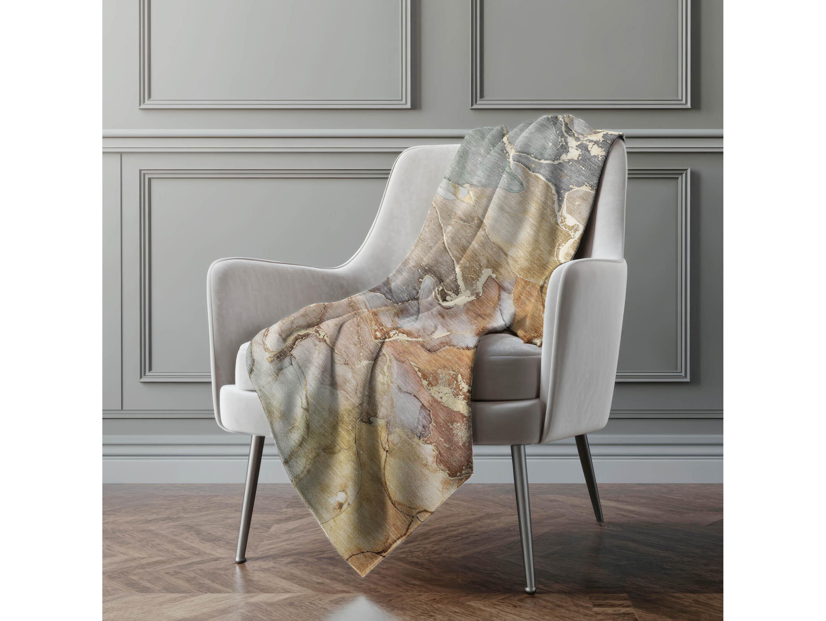 Dalyn Sherpa Brown Polyester Throw