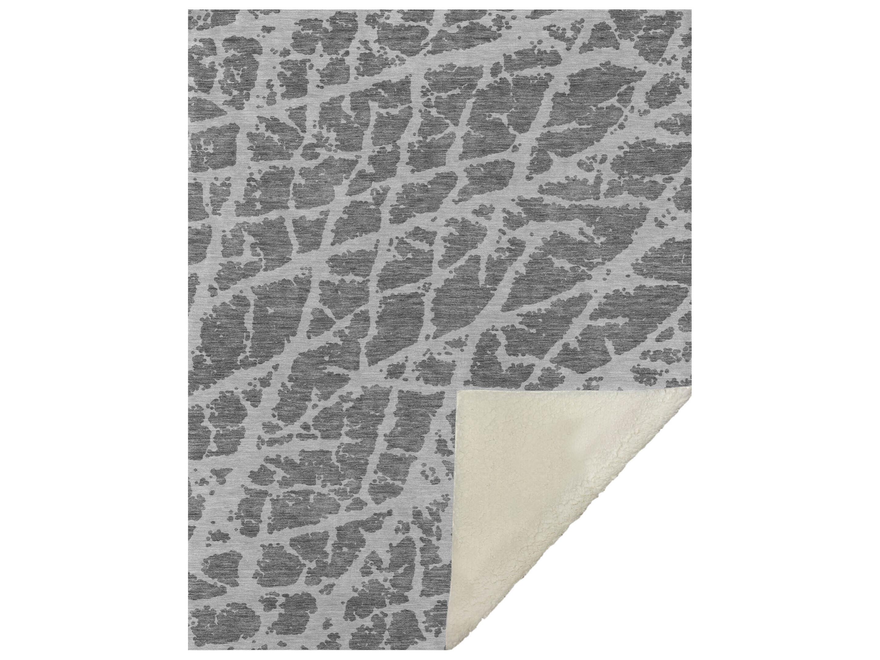 Dalyn Sherpa Gray Polyester Throw