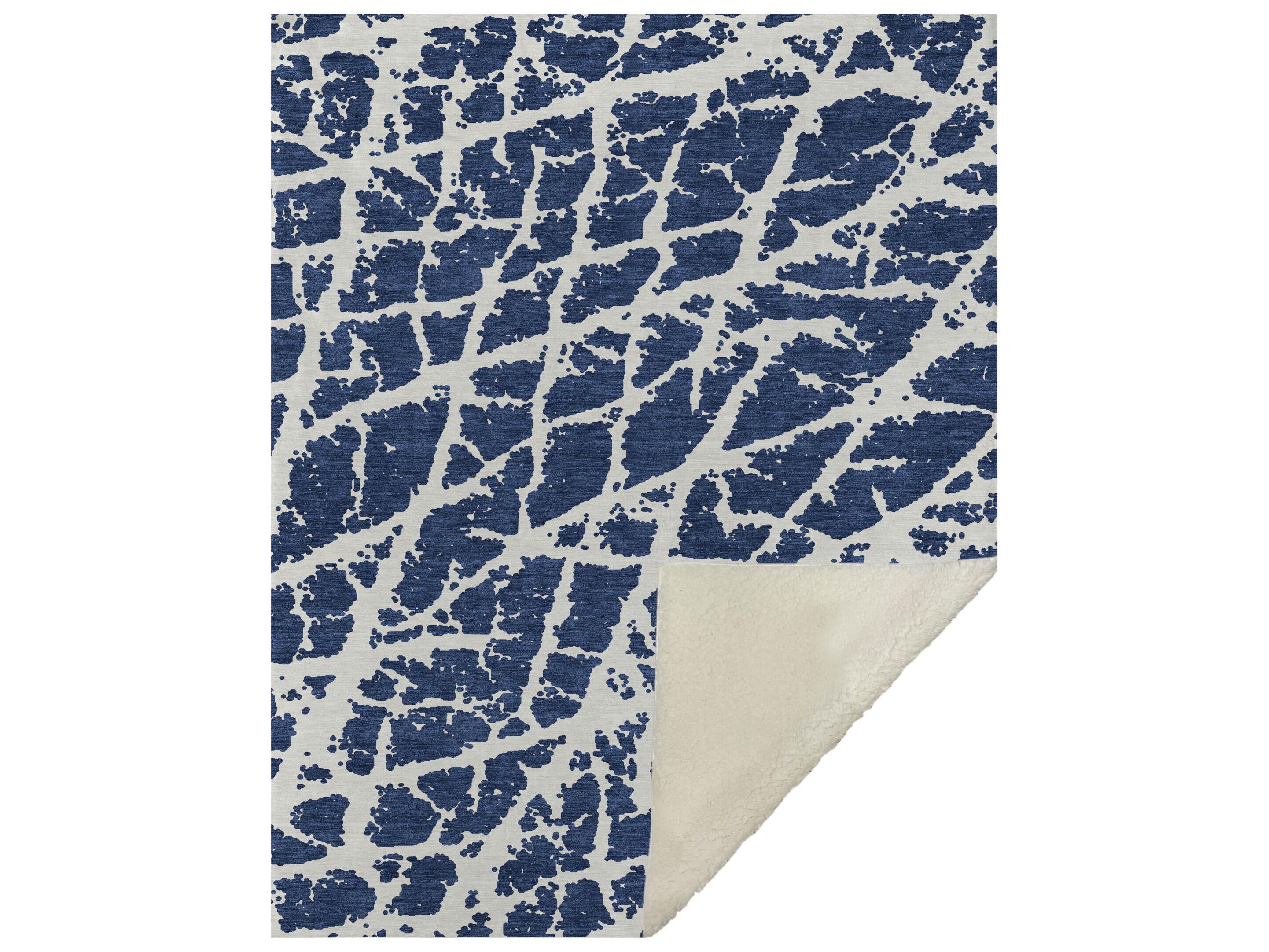 Dalyn Sherpa Blue Polyester Throw