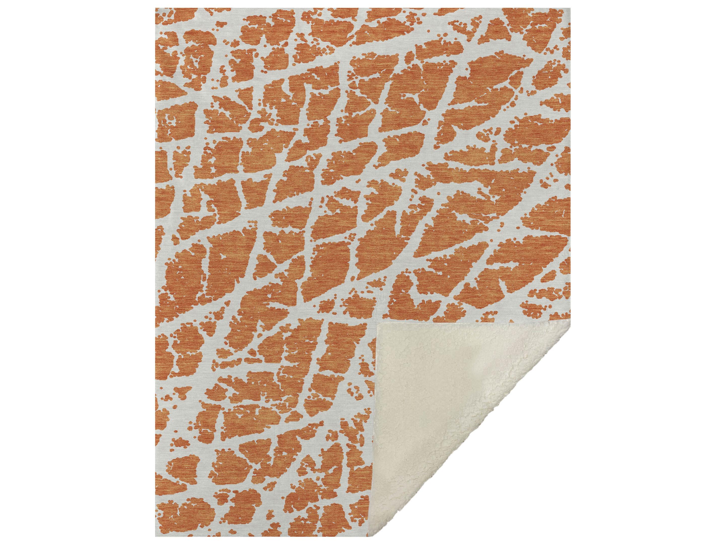 Dalyn Sherpa Orange Polyester Throw