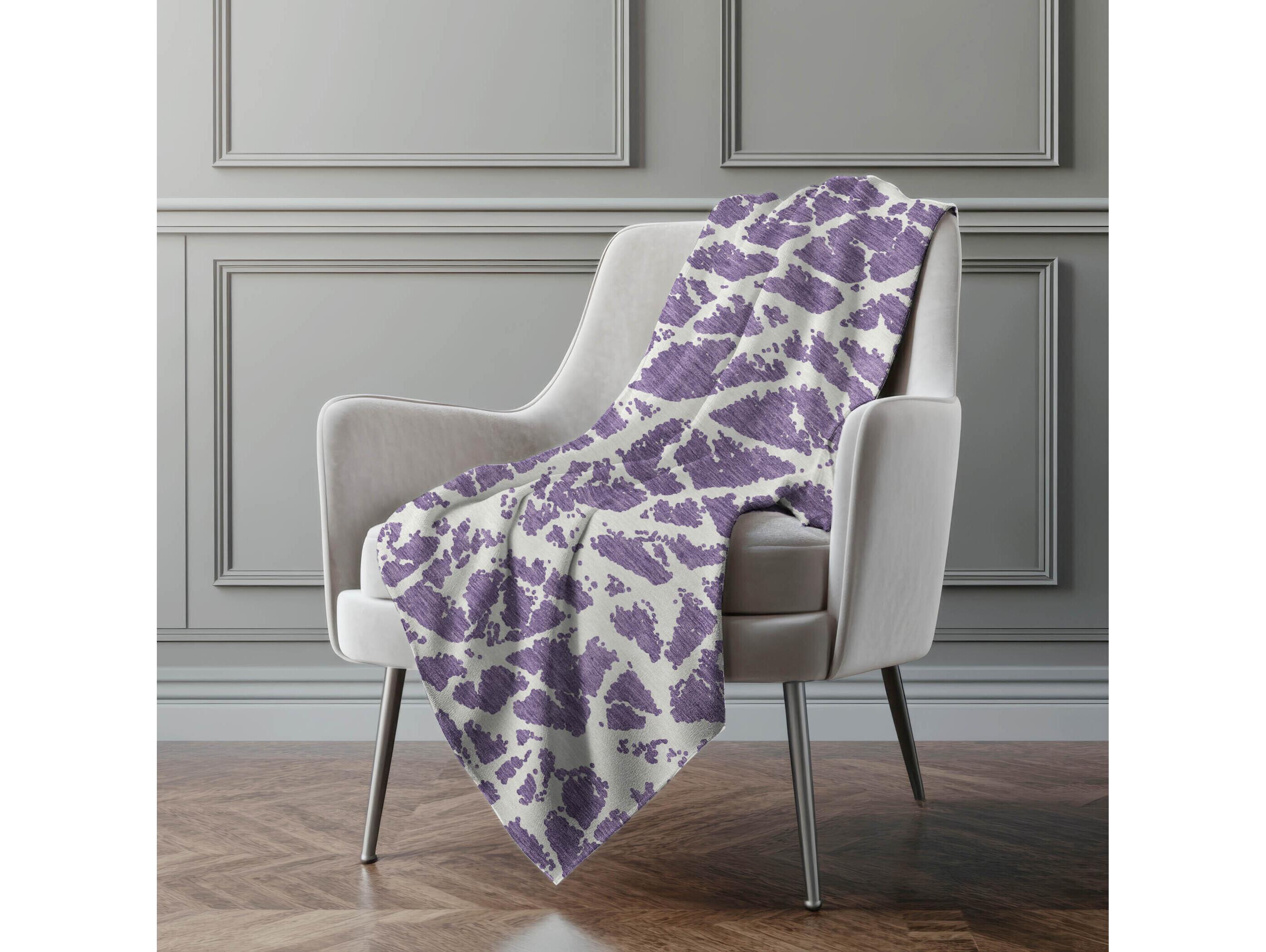 Dalyn Sherpa Purple Polyester Throw