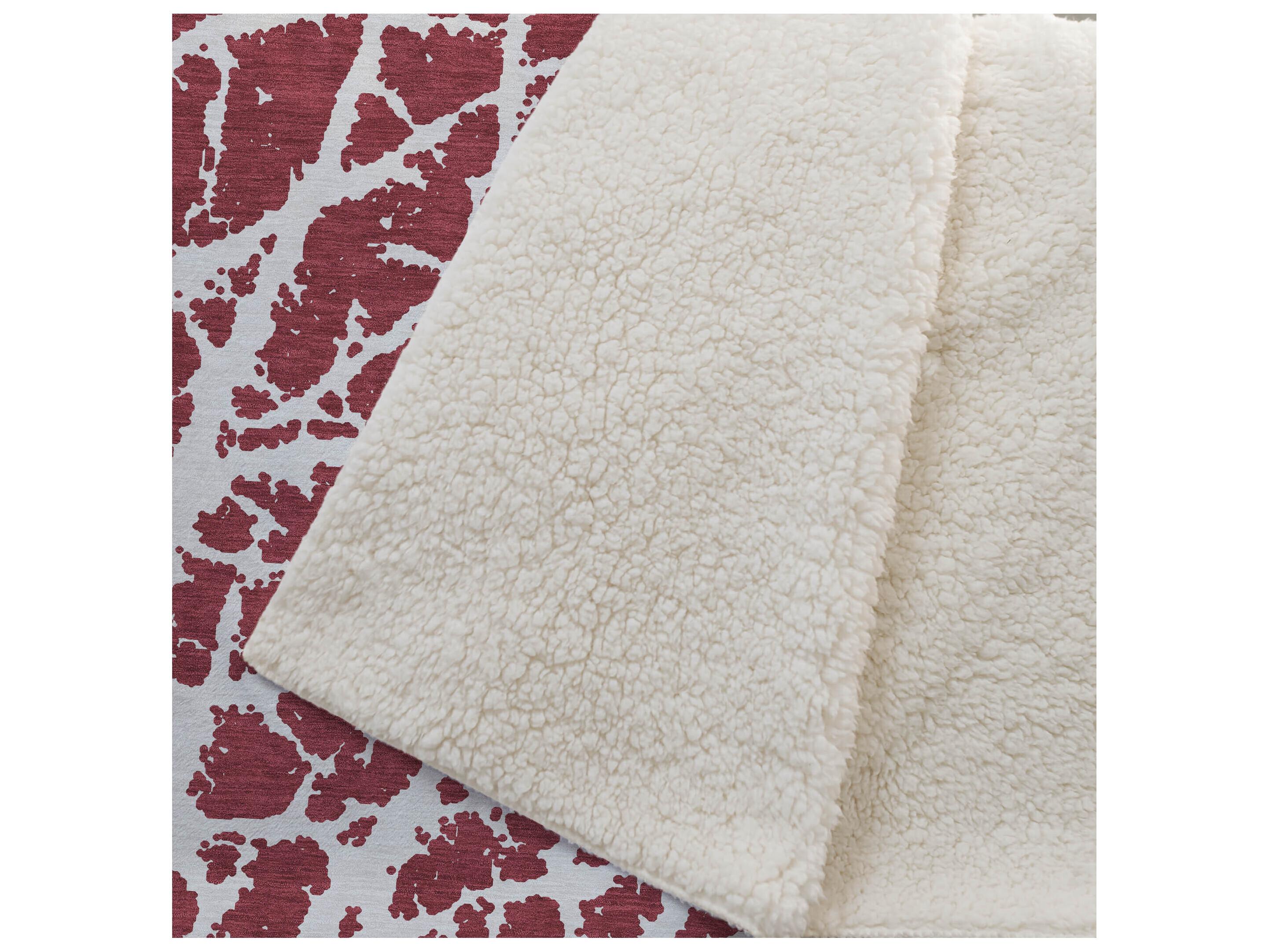 Dalyn Sherpa Red Polyester Throw