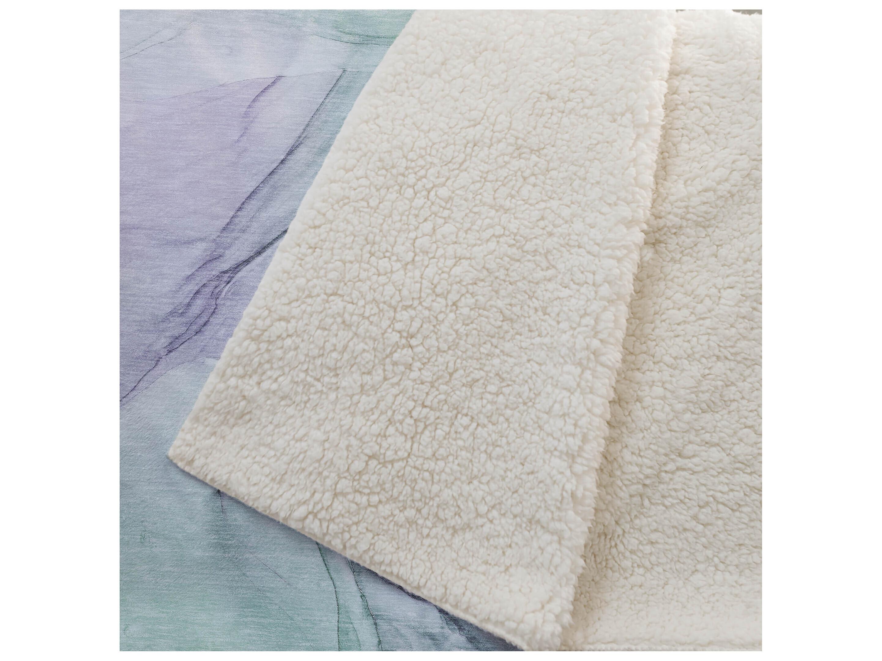 Dalyn Sherpa Blue Polyester Throw