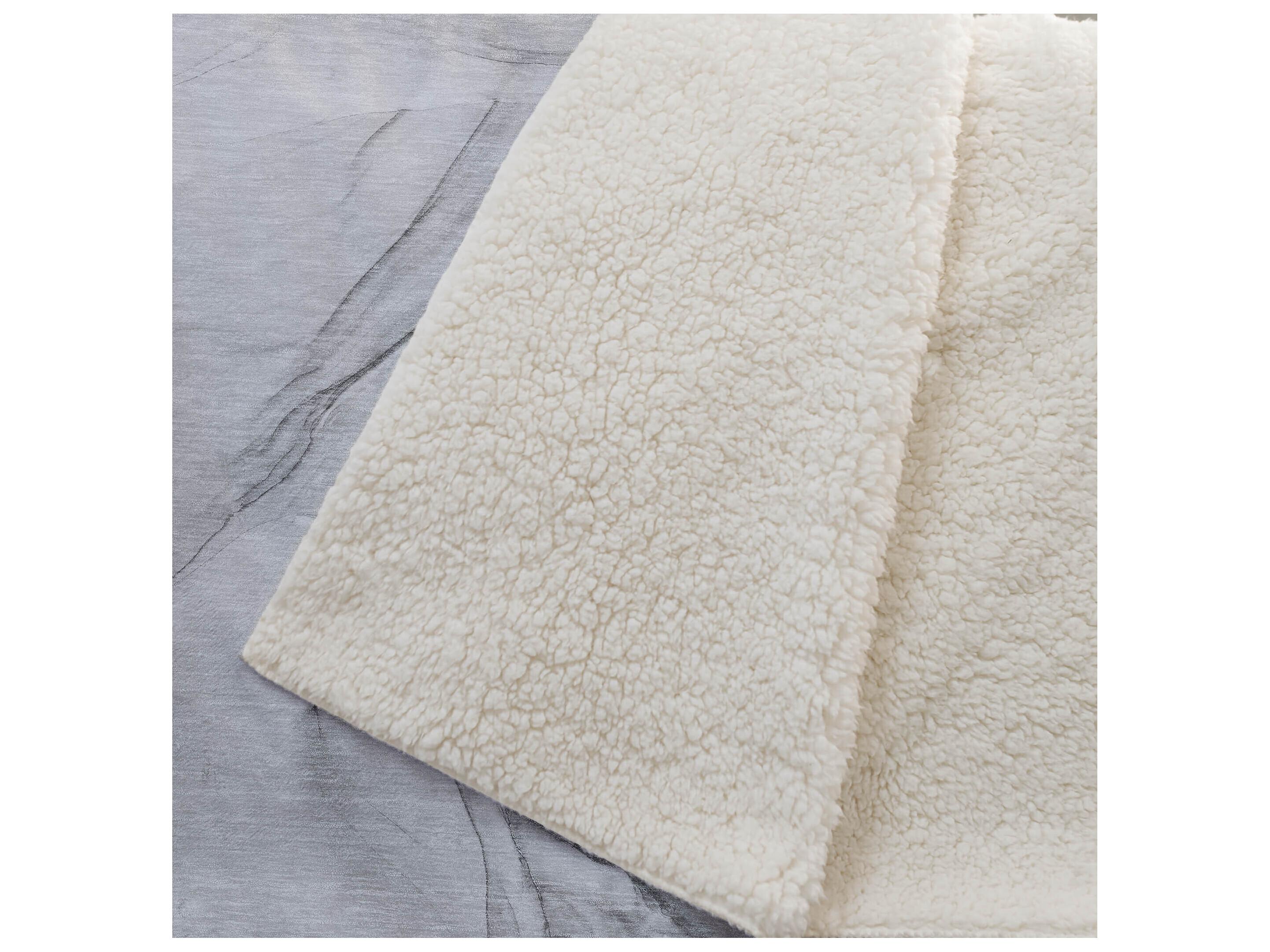 Dalyn Sherpa Gray Polyester Throw