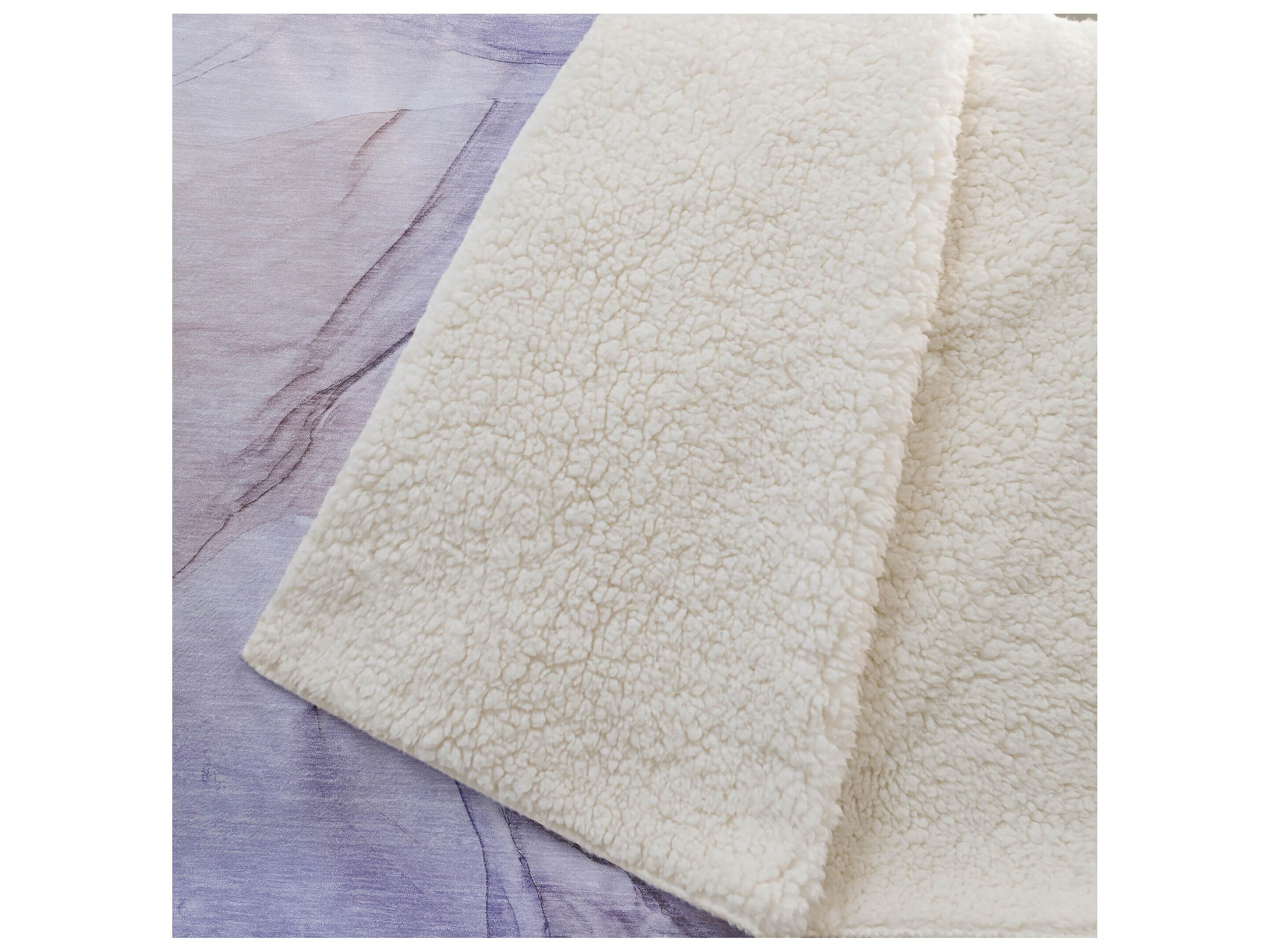 Dalyn Sherpa Purple Polyester Throw