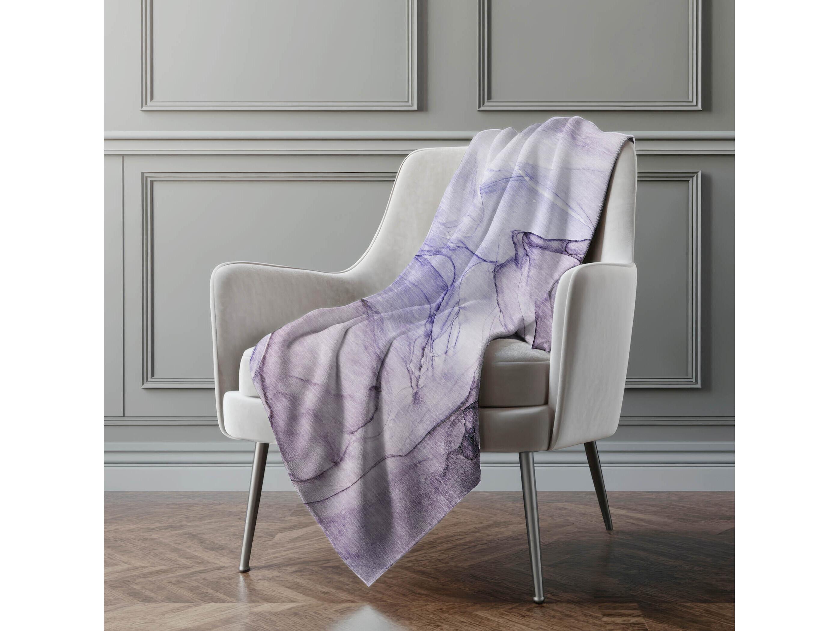 Dalyn Sherpa Purple Polyester Throw